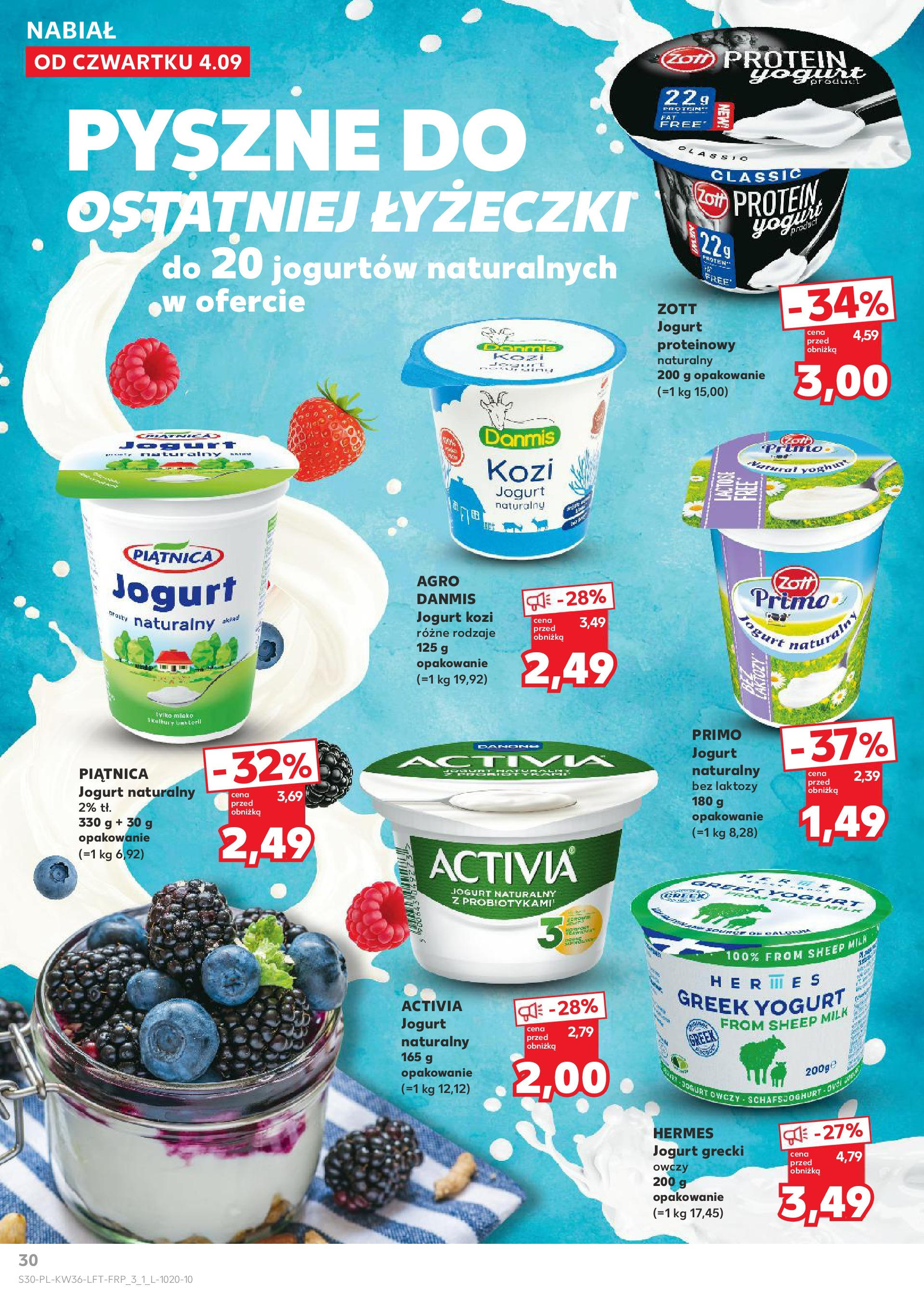 Kaufland gazetka (04.09.2025) - od jutra | Strona: 30 | Produkty: Jogurt grecki, Bez laktozy, Jogurt naturalny, Jogurt Kaufland gazetka od 04.09.2025 - od jutra PDF | Strona: 30 | Produkty: Jogurt grecki, Bez laktozy, Jogurt naturalny, Jogurt