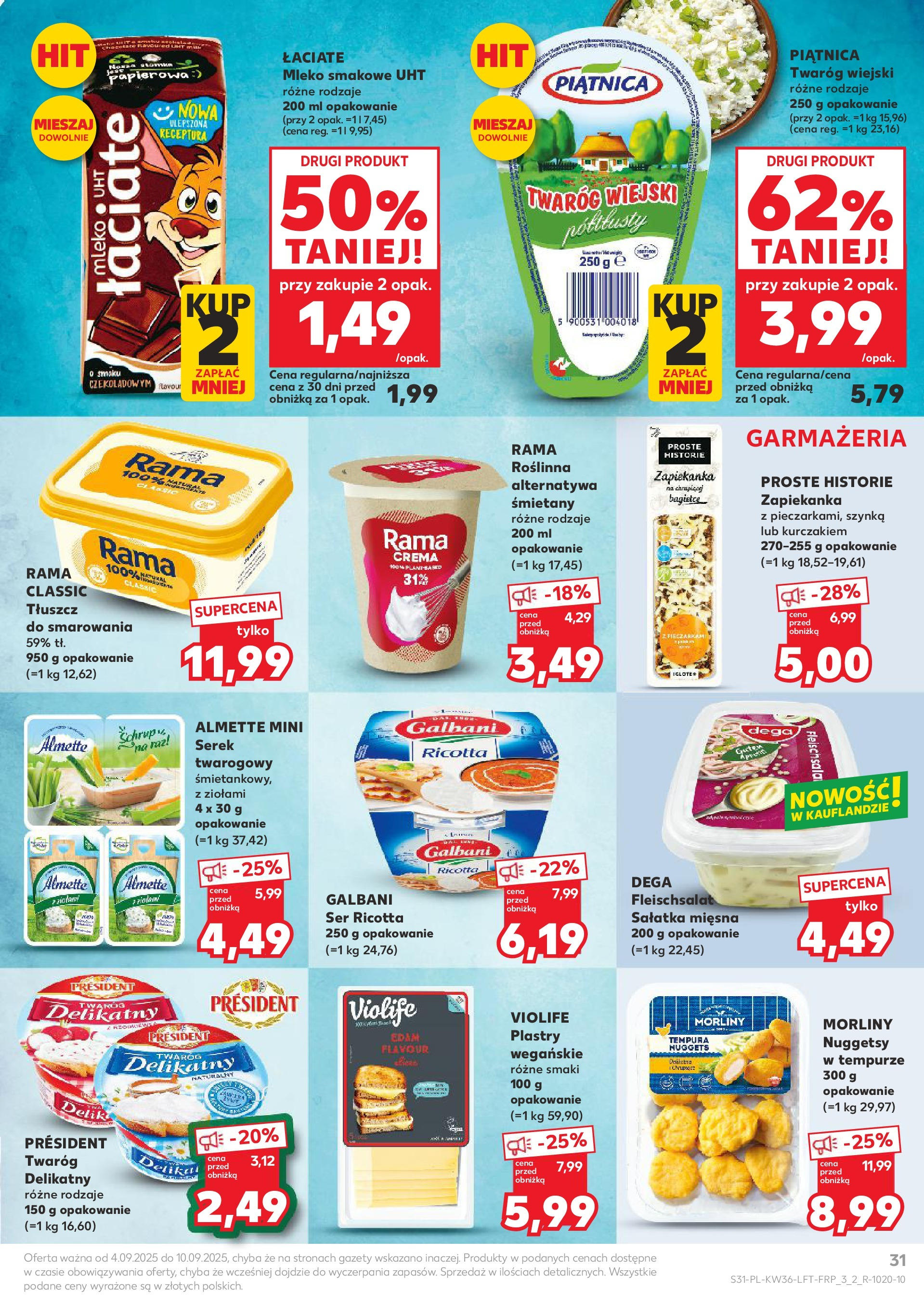 Kaufland gazetka (04.09.2025) - od jutra | Strona: 31 | Produkty: Tempura, Zapiekanka, Szynka, Twaróg Kaufland gazetka od 04.09.2025 - od jutra PDF | Strona: 31 | Produkty: Tempura, Zapiekanka, Szynka, Twaróg