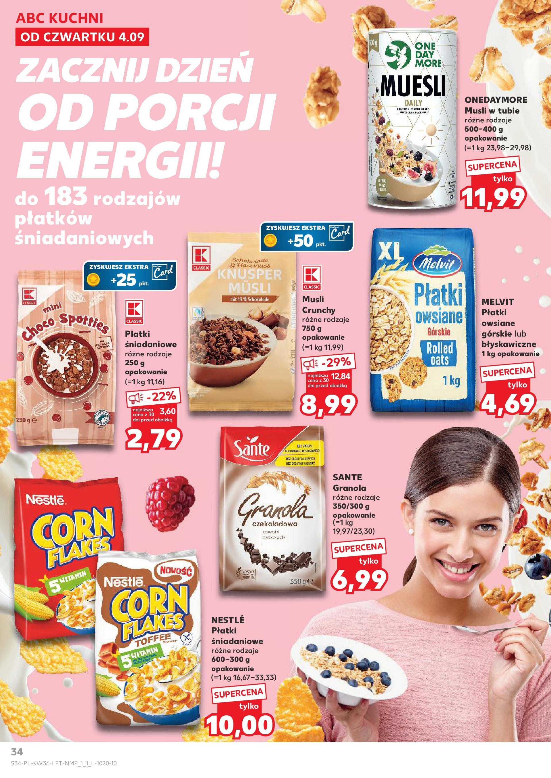 Kaufland gazetka (04.09.2025) - od jutra | Strona: 34 | Produkty: Czekoladowa, Płatki owsiane, Granola, Musli Kaufland gazetka od 04.09.2025 - od jutra PDF | Strona: 34 | Produkty: Czekoladowa, Płatki owsiane, Granola, Musli
