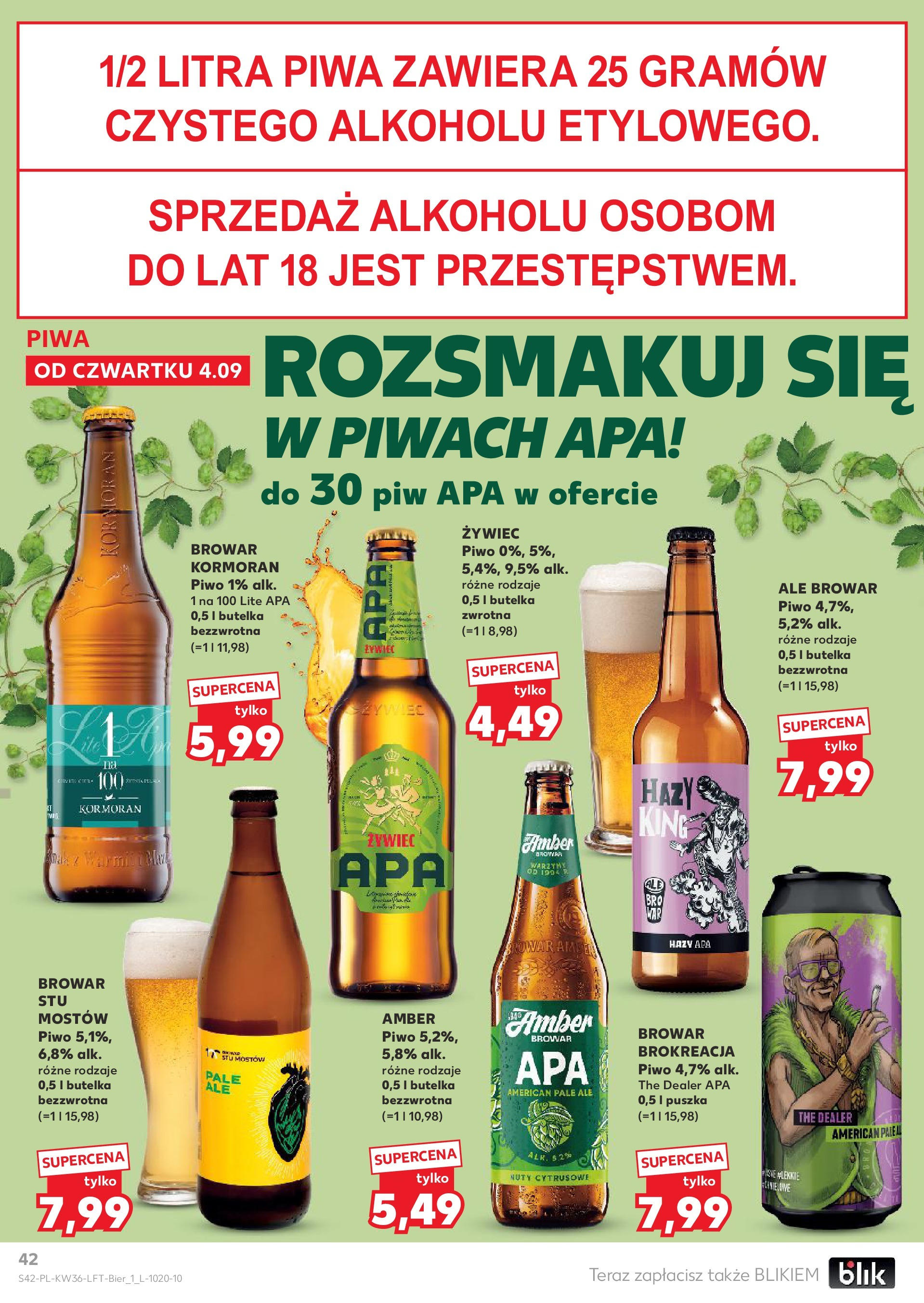 Kaufland gazetka (04.09.2025) - od jutra | Strona: 42 | Produkty: Piwo Kaufland gazetka od 04.09.2025 - od jutra PDF | Strona: 42 | Produkty: Piwo
