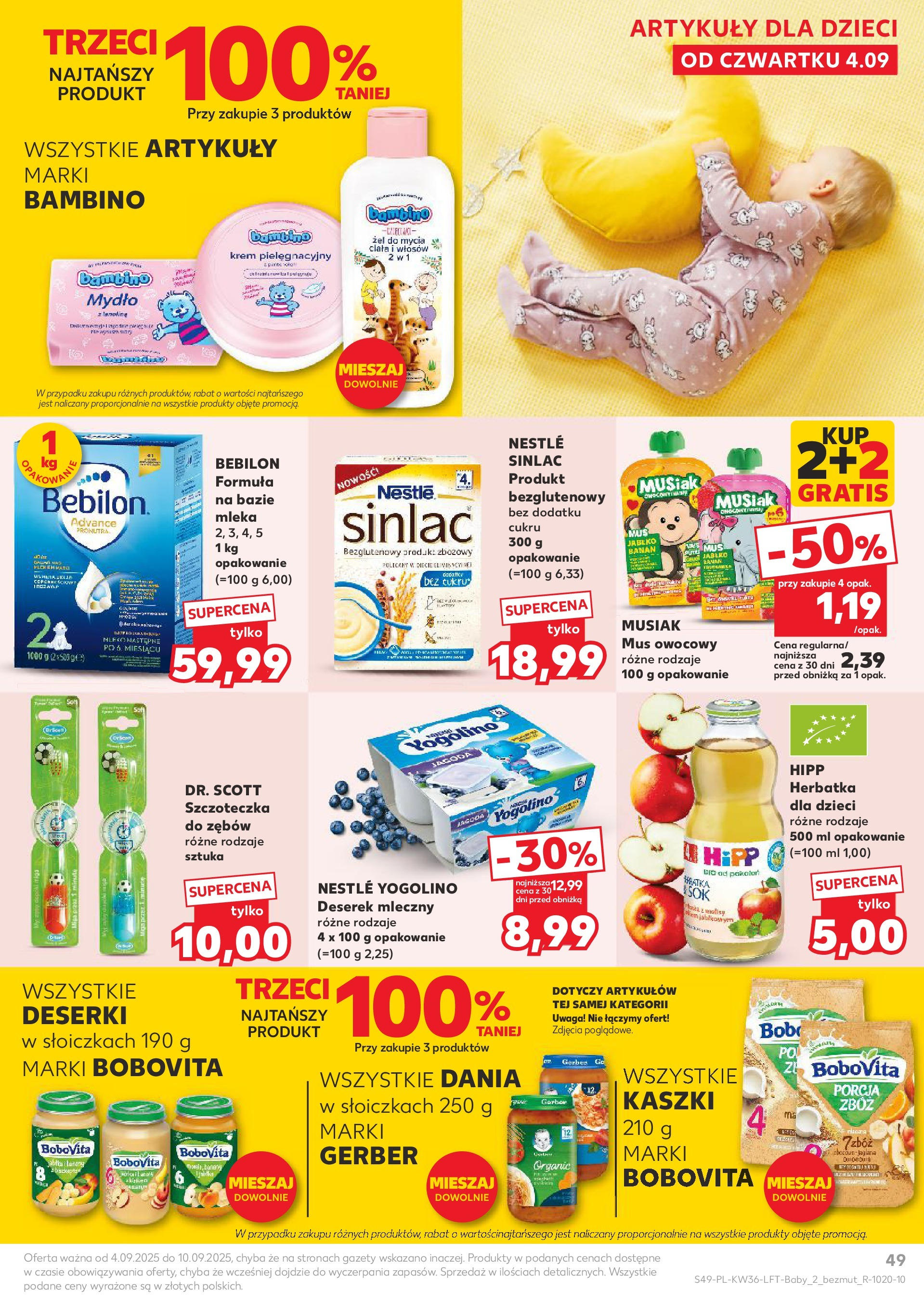 Kaufland gazetka (04.09.2025) - od jutra | Strona: 49 | Produkty: Mleka, Mydło, Krem, Szczoteczka do zębów Kaufland gazetka od 04.09.2025 - od jutra PDF | Strona: 49 | Produkty: Mleka, Mydło, Krem, Szczoteczka do zębów