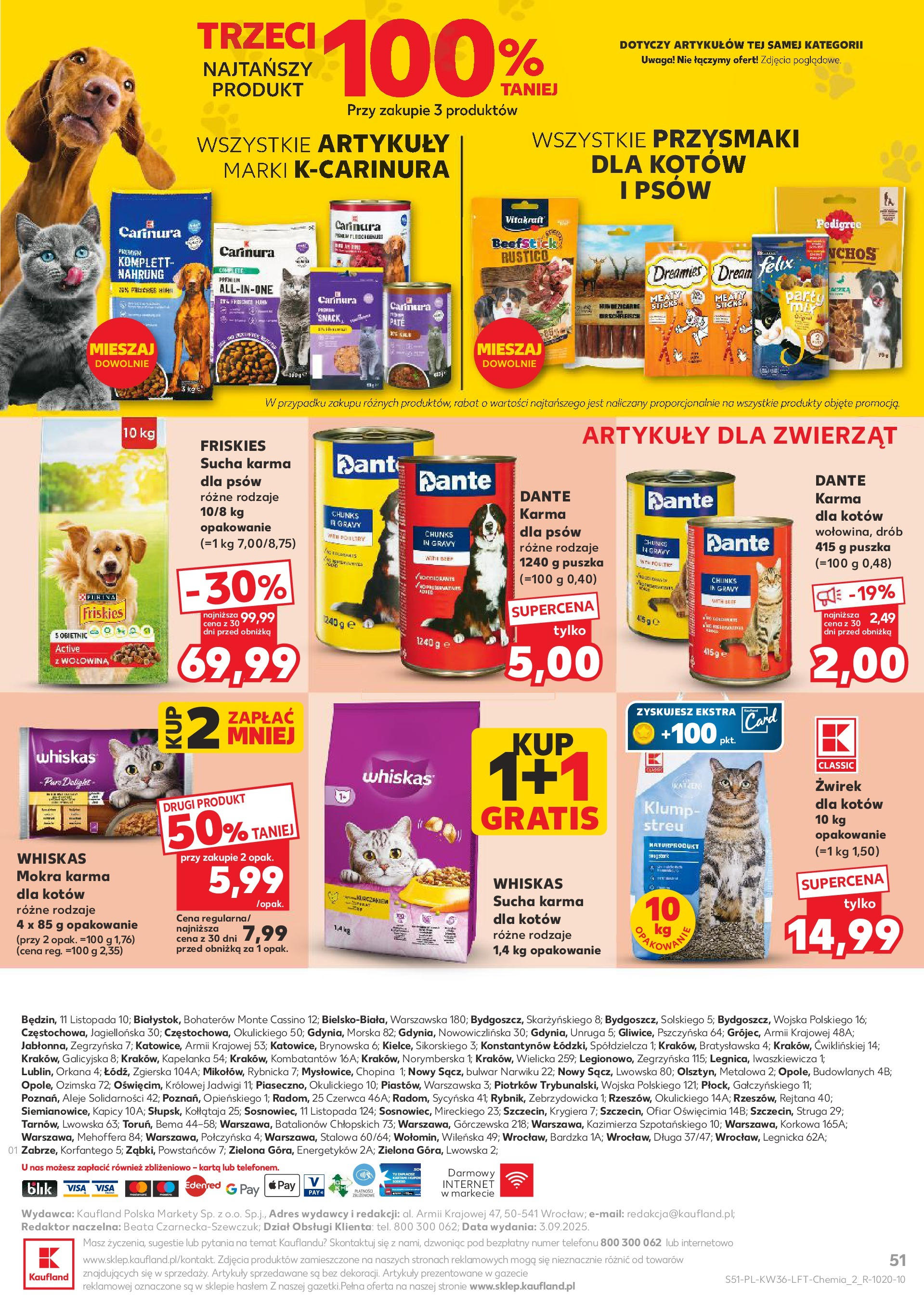 Kaufland gazetka (04.09.2025) - od jutra | Strona: 51 | Produkty: Karta, Pedigree, Wołowina Kaufland gazetka od 04.09.2025 - od jutra PDF | Strona: 51 | Produkty: Karta, Pedigree, Wołowina