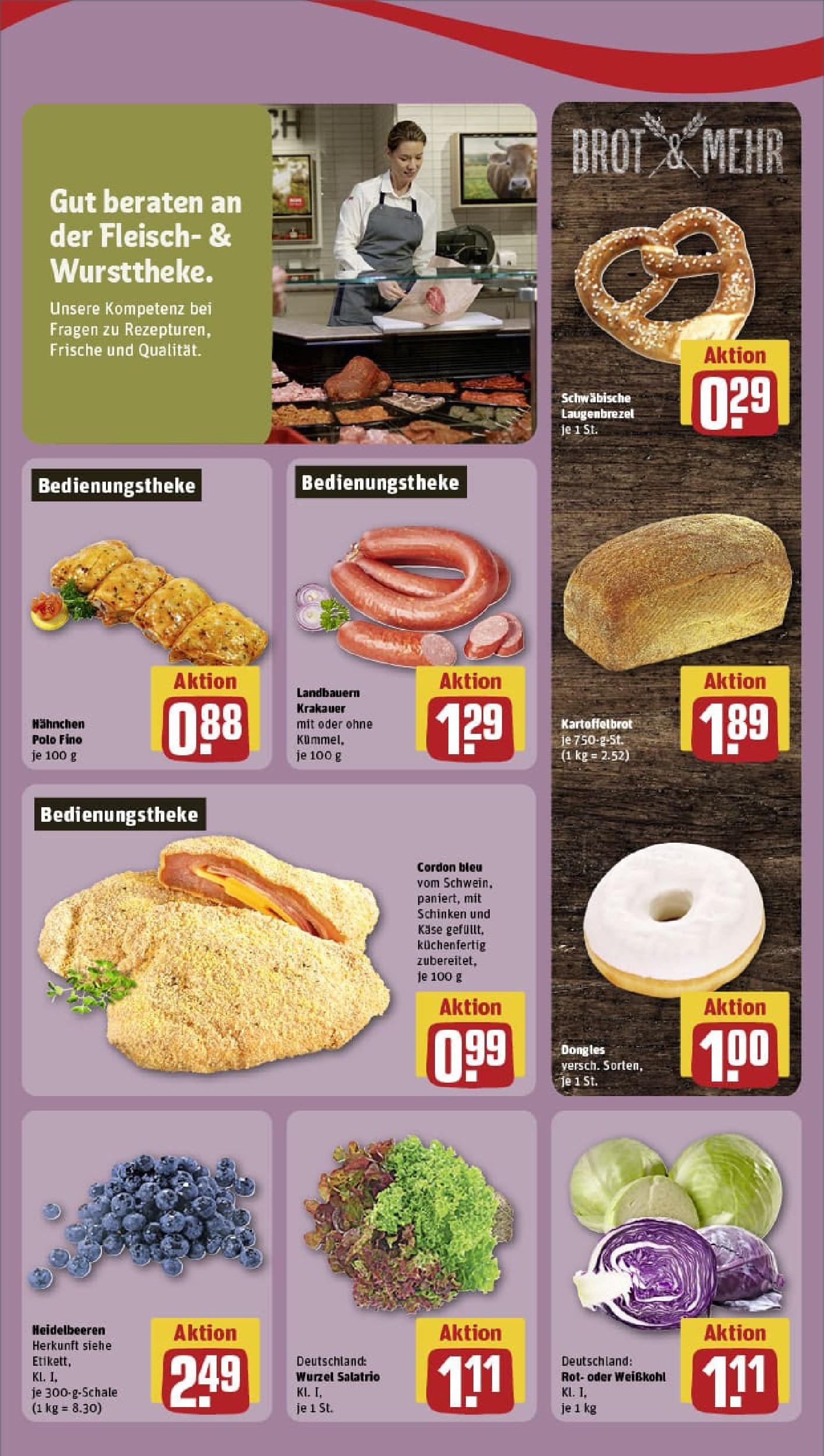 REWE Prospekt ab 01.09.2025 zum Blättern » Angebote | Seite: 2 | Produkte: Hahnchen, Käse, Heidelbeeren, Brot REWE Prospekt ab 01.09.2025 zum Blättern » Angebote | Seite: 2 | Produkte: Hahnchen, Käse, Heidelbeeren, Brot
