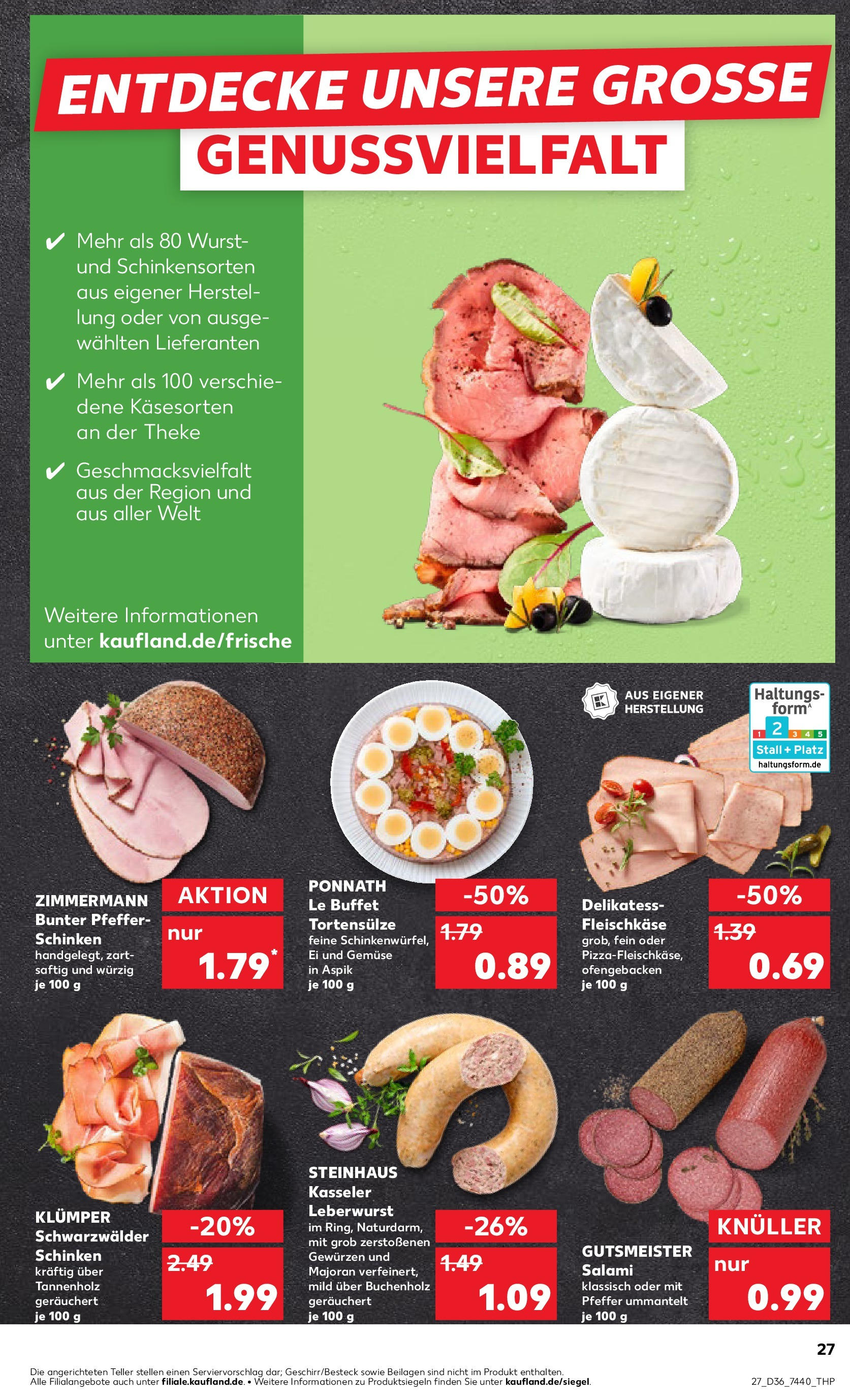 Prospekt Kaufland ab 04.09.2025 » Angebote und Werbung Online | Seite: 27 | Produkte: Pfeffer, Wurst, Salami, Schinken Prospekt Kaufland ab 04.09.2025 » Angebote Online zum Blättern | Seite: 27 | Produkte: Pfeffer, Wurst, Salami, Schinken