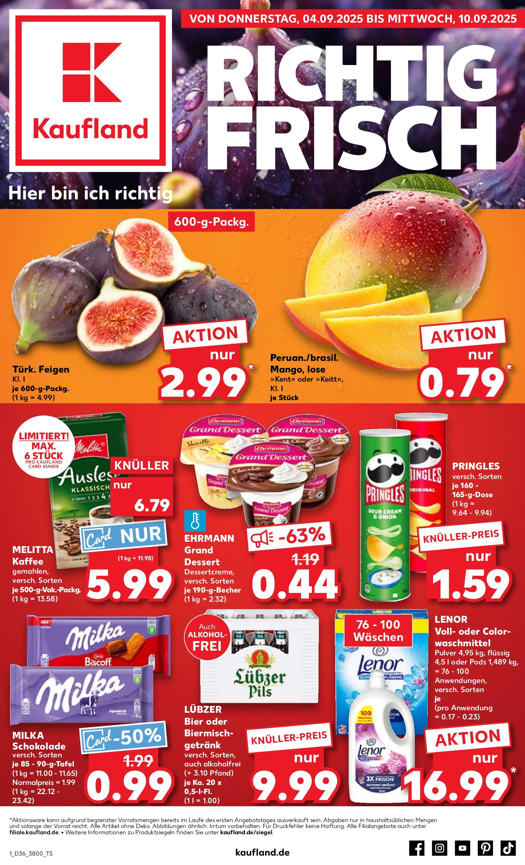 Prospekt Kaufland ab 04.09.2025 » Angebote und Werbung Online | Seite: 1 | Produkte: Milka schokolade, Milka, Pringles, Chips Prospekt Kaufland ab 04.09.2025 » Angebote Online zum Blättern | Seite: 1 | Produkte: Milka schokolade, Milka, Pringles, Chips