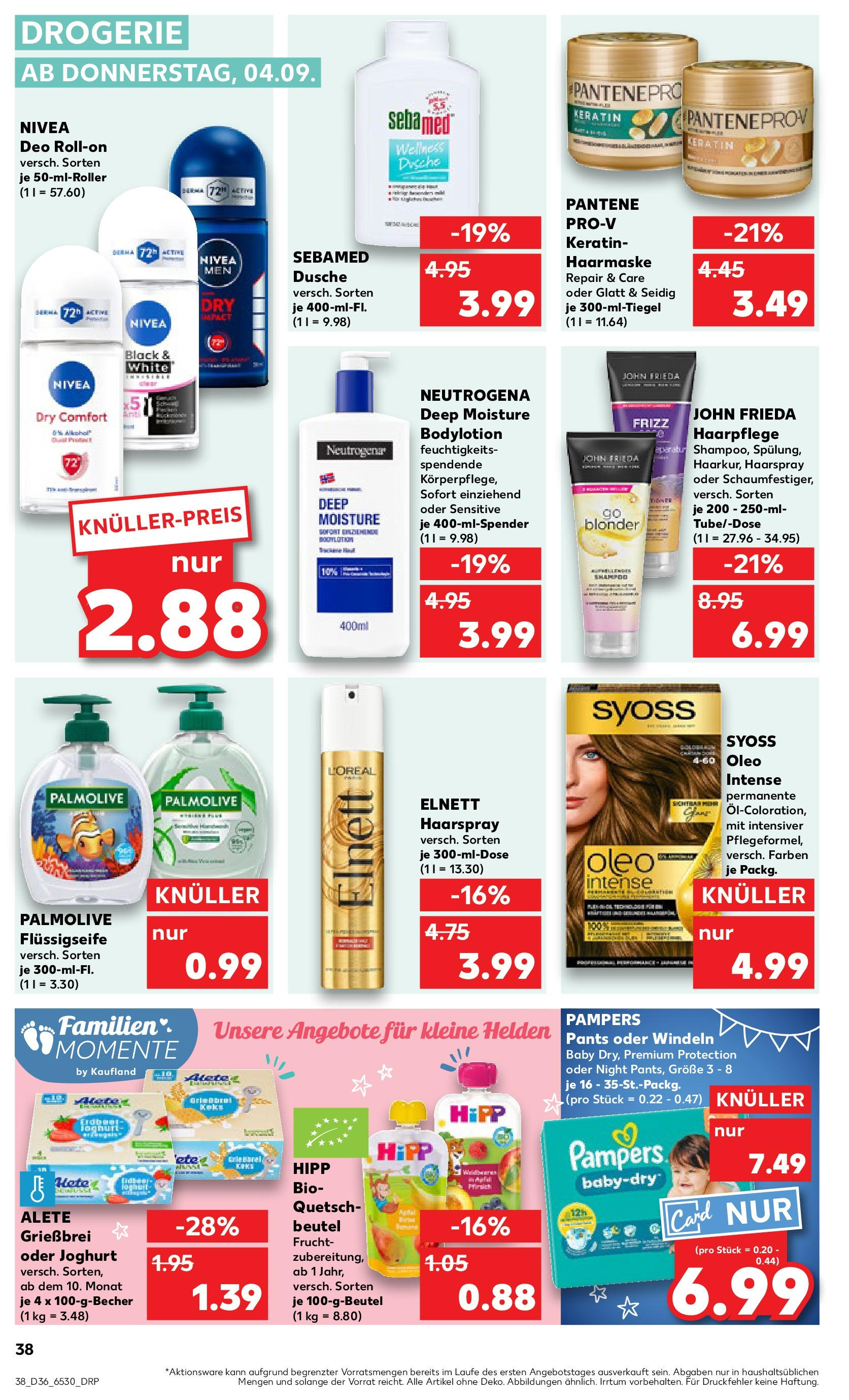 Prospekt Kaufland ab 04.09.2025 » Angebote und Werbung Online | Seite: 38 | Produkte: Dusche, Shampoo, Deodorant, Shower Gel Prospekt Kaufland ab 04.09.2025 » Angebote Online zum Blättern | Seite: 38 | Produkte: Dusche, Shampoo, Deodorant, Shower Gel