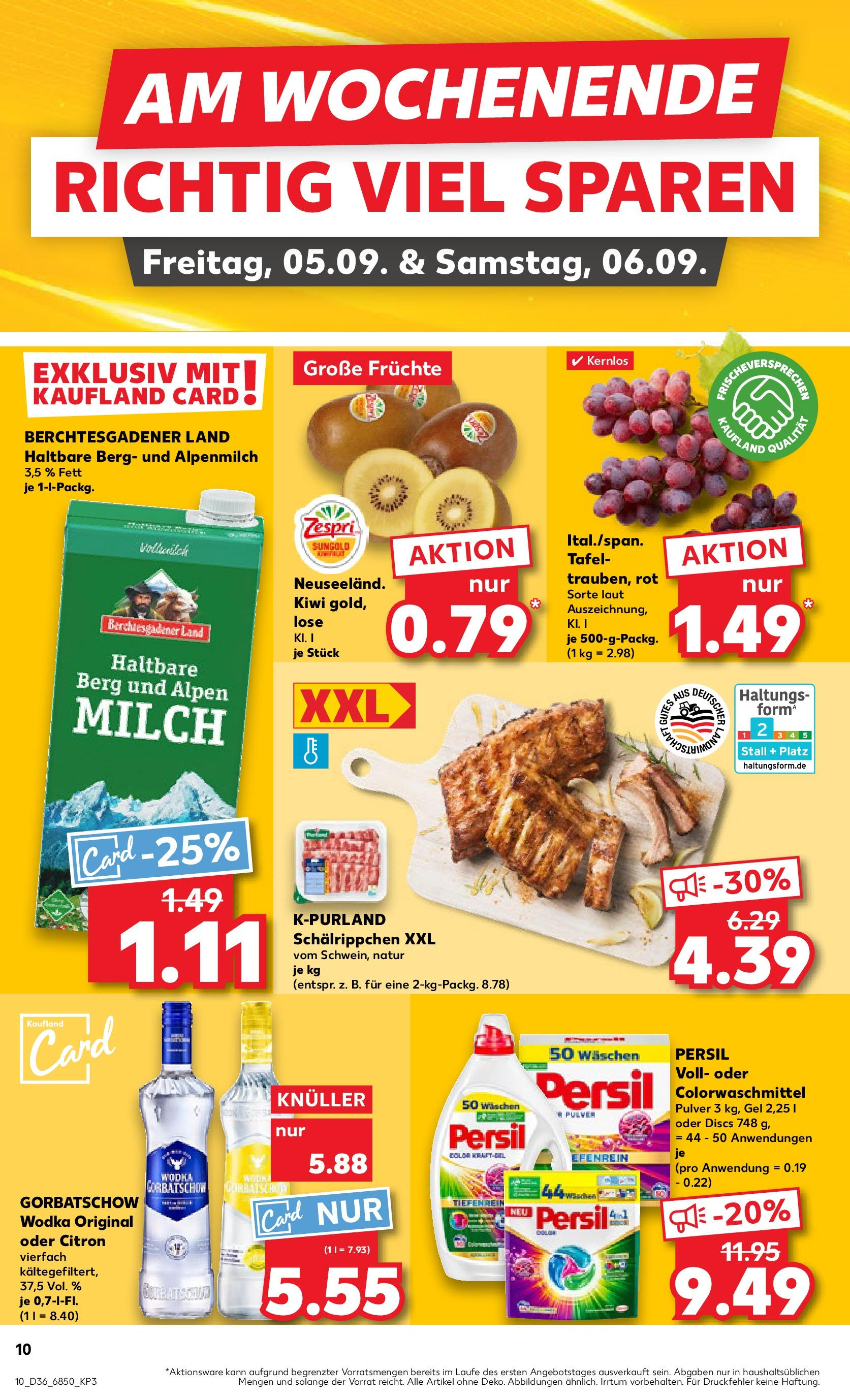 Prospekt Kaufland ab 04.09.2025 » Angebote Online zum Blättern | Seite: 10 | Produkte: Milch, Vodka, Kiwi, Wodka