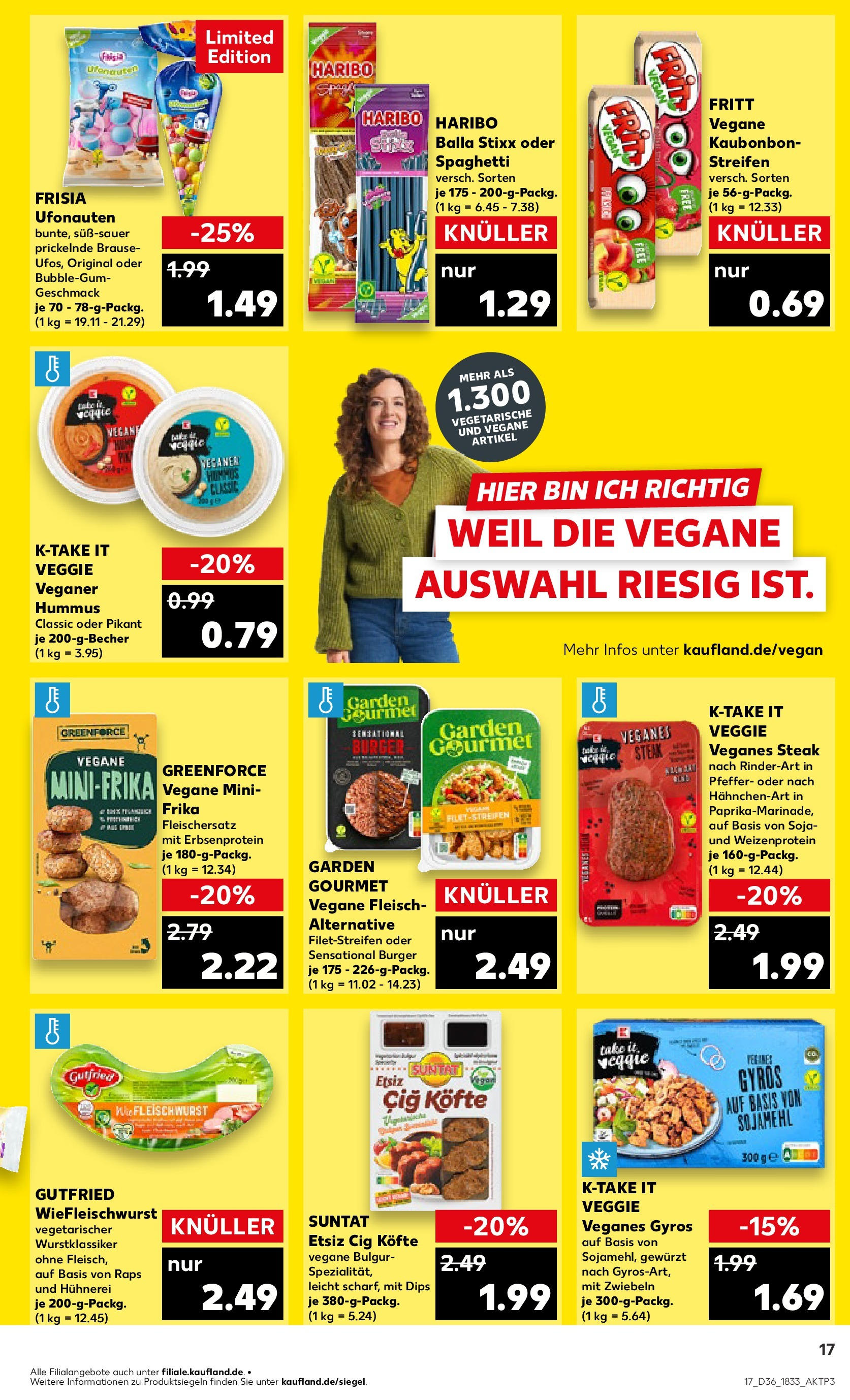Prospekt Kaufland ab 04.09.2025 » Angebote und Werbung Online | Seite: 17 | Produkte: Haribo, Zwiebeln, Pfeffer, Fleisch Prospekt Kaufland ab 04.09.2025 » Angebote Online zum Blättern | Seite: 17 | Produkte: Haribo, Zwiebeln, Pfeffer, Fleisch