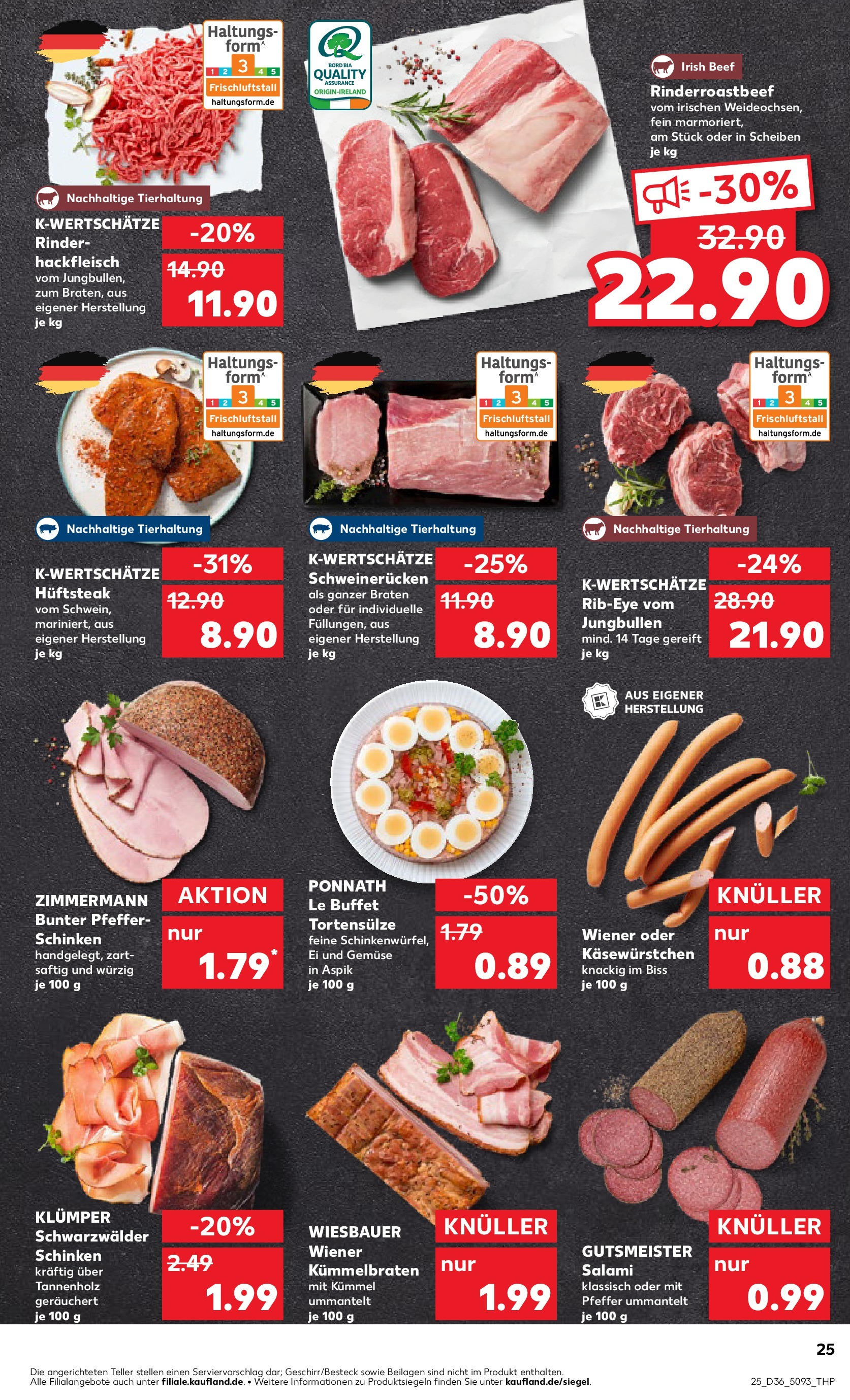 Prospekt Kaufland ab 04.09.2025 » Angebote und Werbung Online | Seite: 25 | Produkte: Schweinerucken, Schinken, Steak, Hackfleisch Prospekt Kaufland ab 04.09.2025 » Angebote Online zum Blättern | Seite: 25 | Produkte: Schweinerucken, Schinken, Steak, Hackfleisch