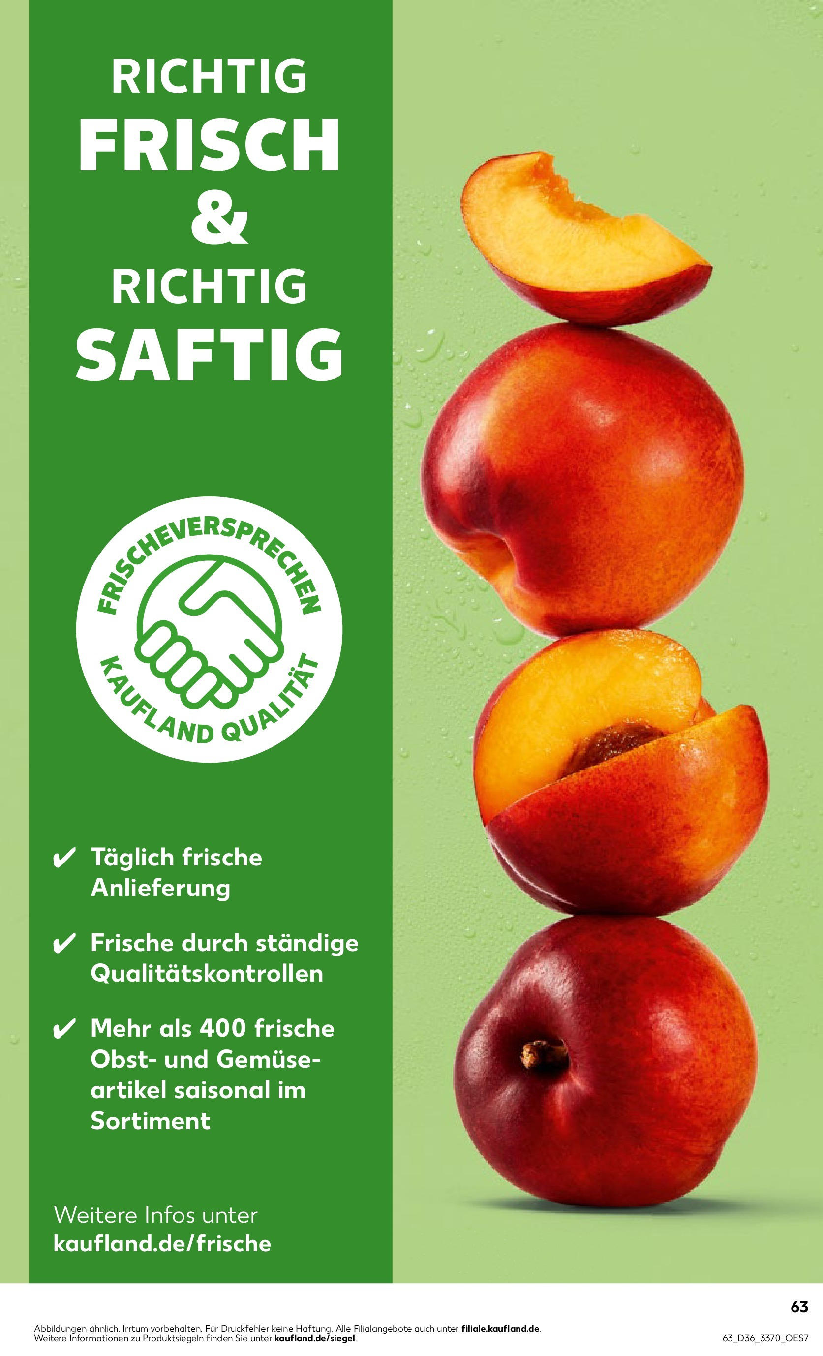 Prospekt Kaufland ab 04.09.2025 » Angebote und Werbung Online | Seite: 63 | Produkte: Gemüse, Obst Prospekt Kaufland ab 04.09.2025 » Angebote Online zum Blättern | Seite: 63 | Produkte: Gemüse, Obst