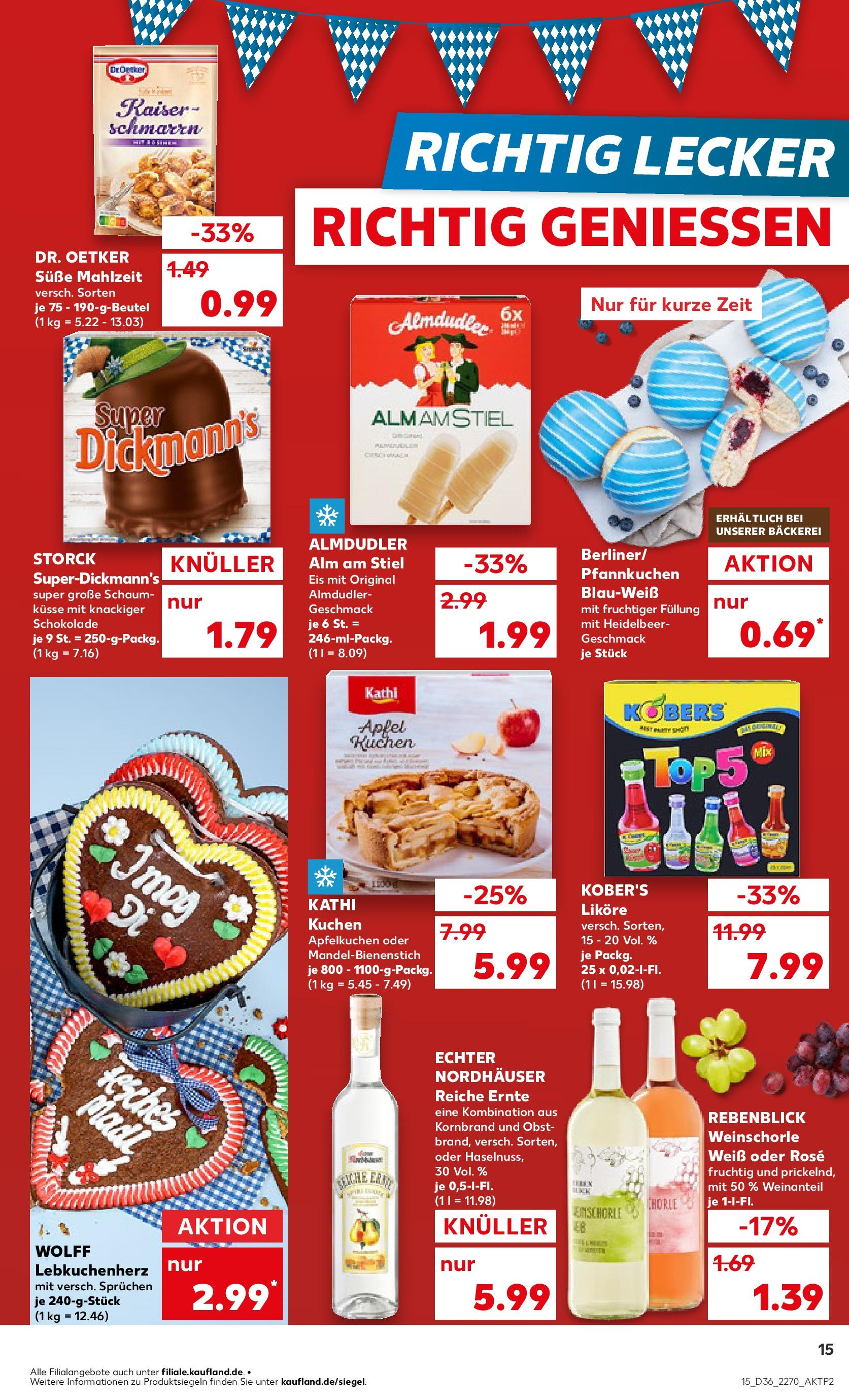 Prospekt Kaufland ab 04.09.2025 » Angebote Online zum Blättern | Seite: 15 | Produkte: Schokolade, Äpfel, Obst, Eis