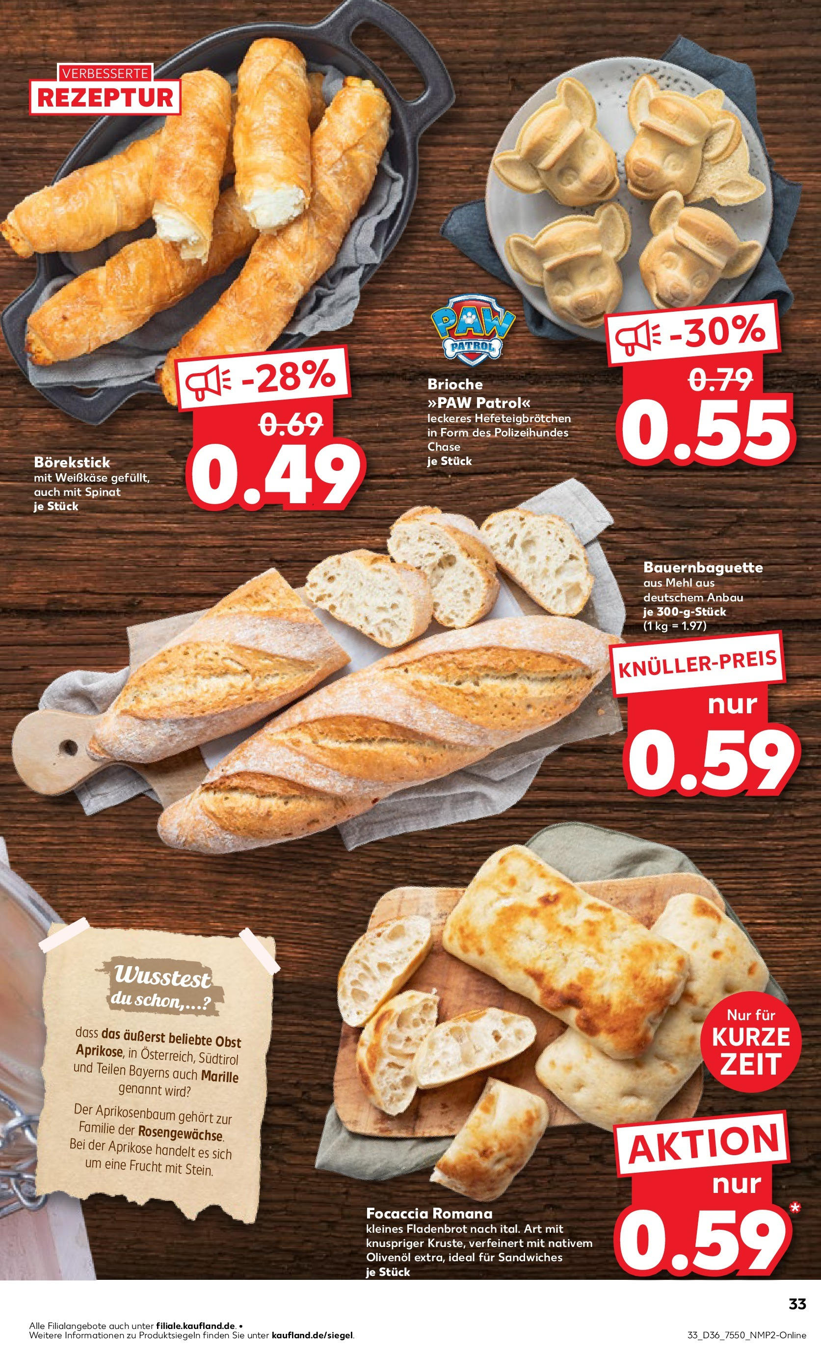 Prospekt Kaufland ab 04.09.2025 » Angebote Online zum Blättern | Seite: 33 | Produkte: Mehl, Olivenol, Obst