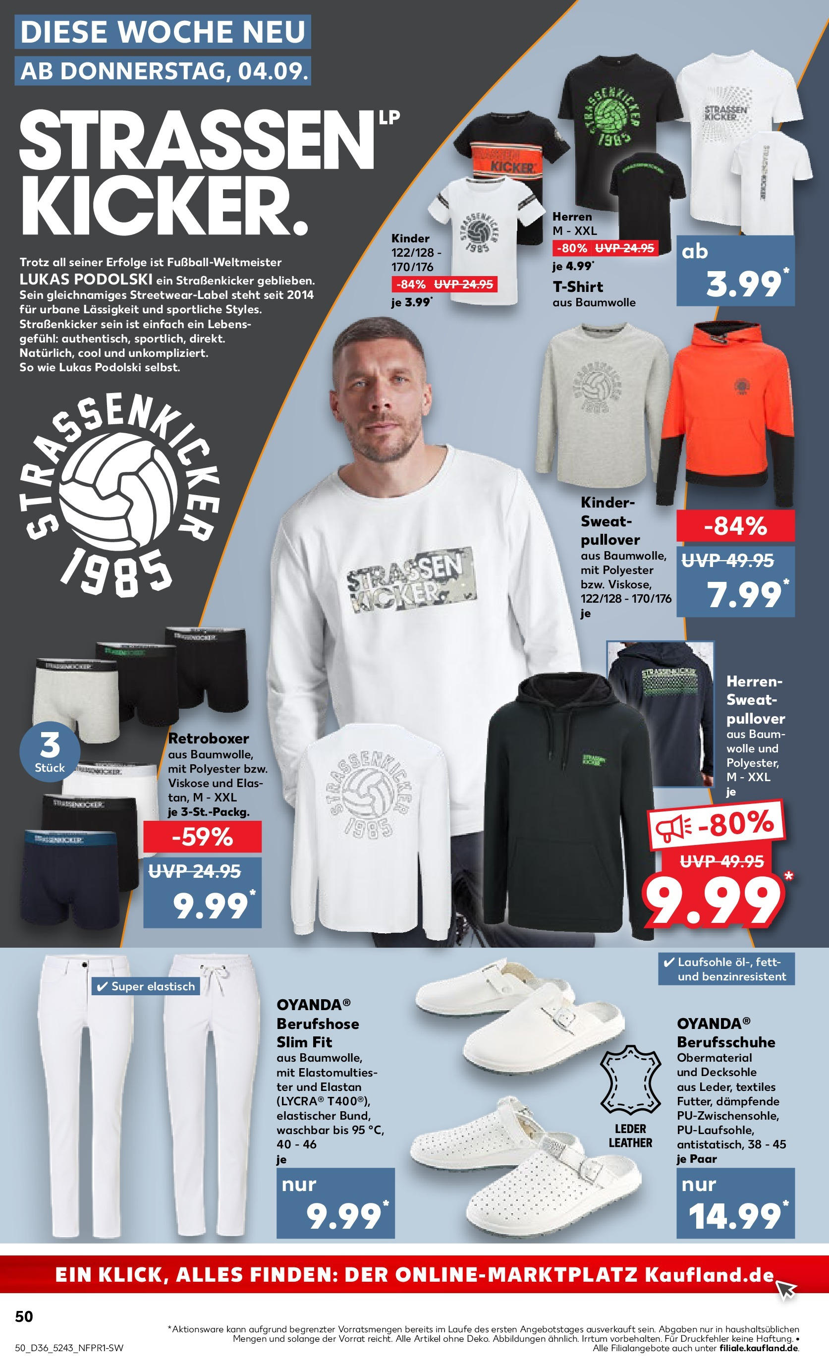 Prospekt Kaufland ab 04.09.2025 » Angebote Online zum Blättern | Seite: 50 | Produkte: Sweatshirt, T-Shirt, Pullover, Boxer