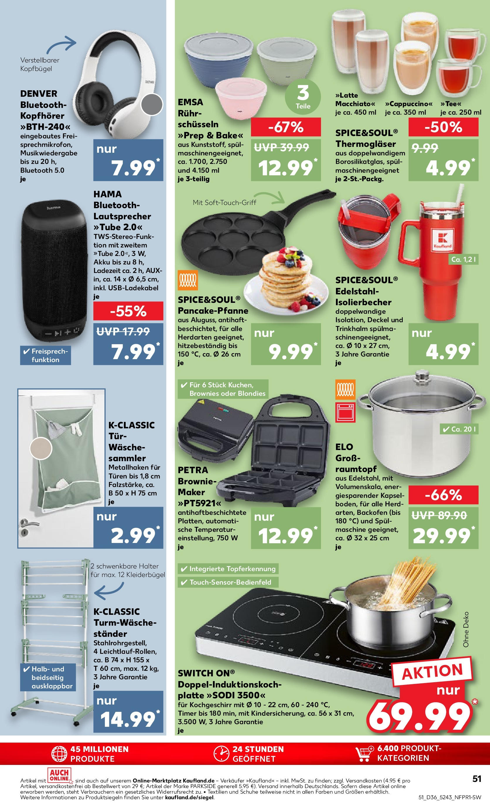 Prospekt Kaufland ab 04.09.2025 » Angebote Online zum Blättern | Seite: 51 | Produkte: Herd, Tür, Kleiderbügel, Kopfhörer