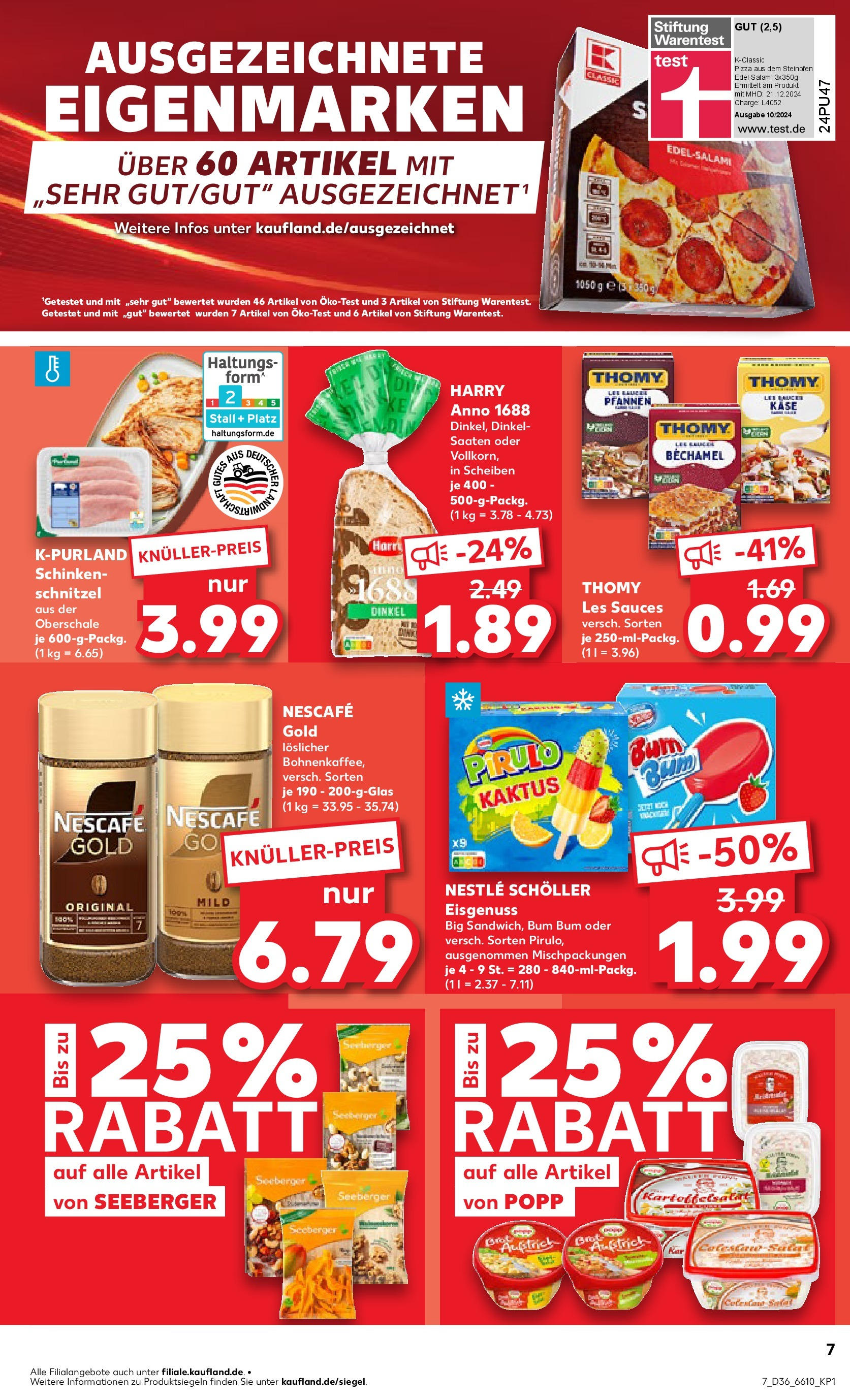 Prospekt Kaufland ab 04.09.2025 » Angebote und Werbung Online | Seite: 7 | Produkte: Nescafe, Schinken, Pizza, Nescafe gold Prospekt Kaufland ab 04.09.2025 » Angebote Online zum Blättern | Seite: 7 | Produkte: Nescafe, Schinken, Pizza, Nescafe gold