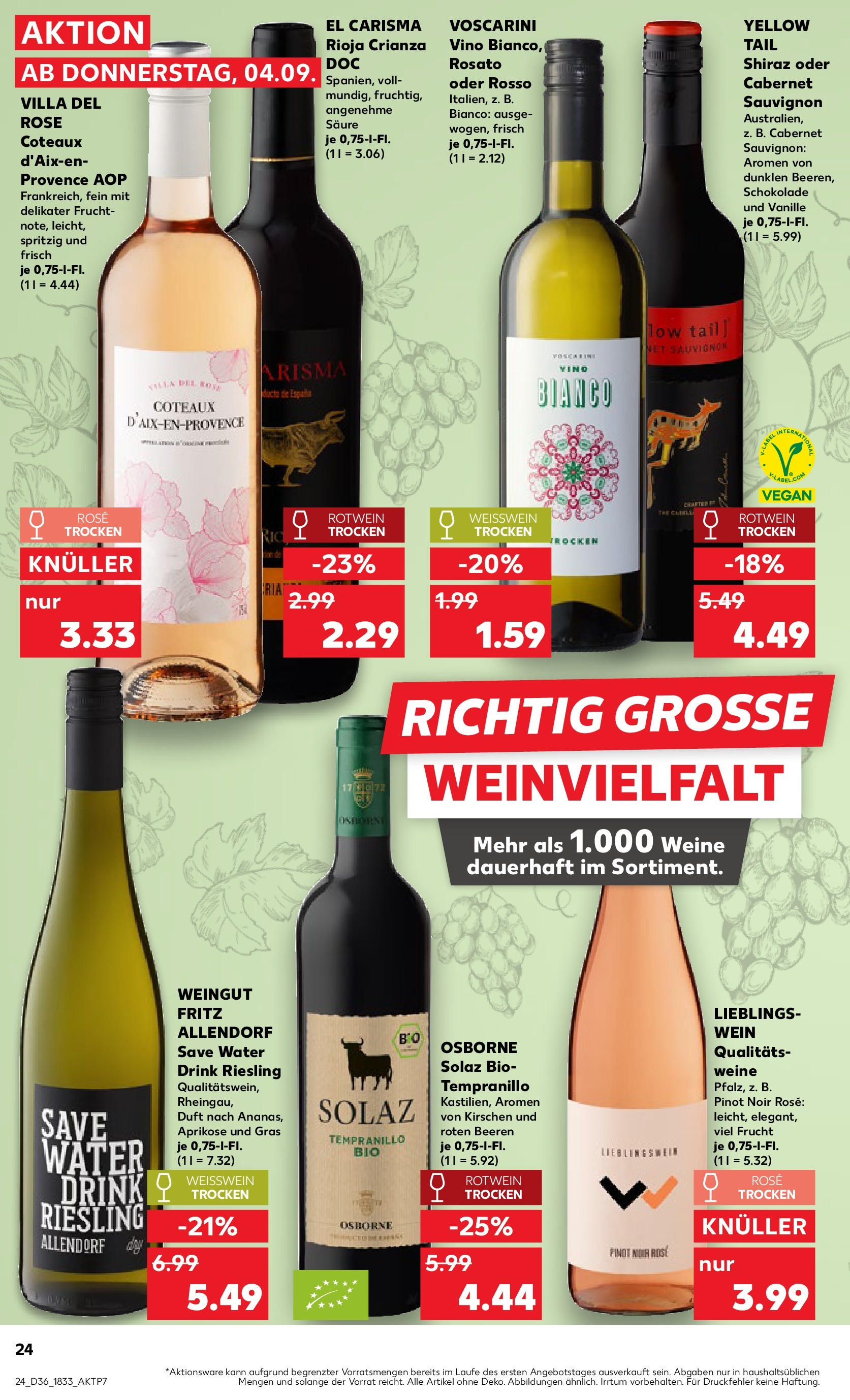 Prospekt Kaufland ab 04.09.2025 » Angebote und Werbung Online | Seite: 24 | Produkte: Schokolade, Weißwein, Kirschen, Wein Prospekt Kaufland ab 04.09.2025 » Angebote Online zum Blättern | Seite: 24 | Produkte: Schokolade, Weißwein, Kirschen, Wein