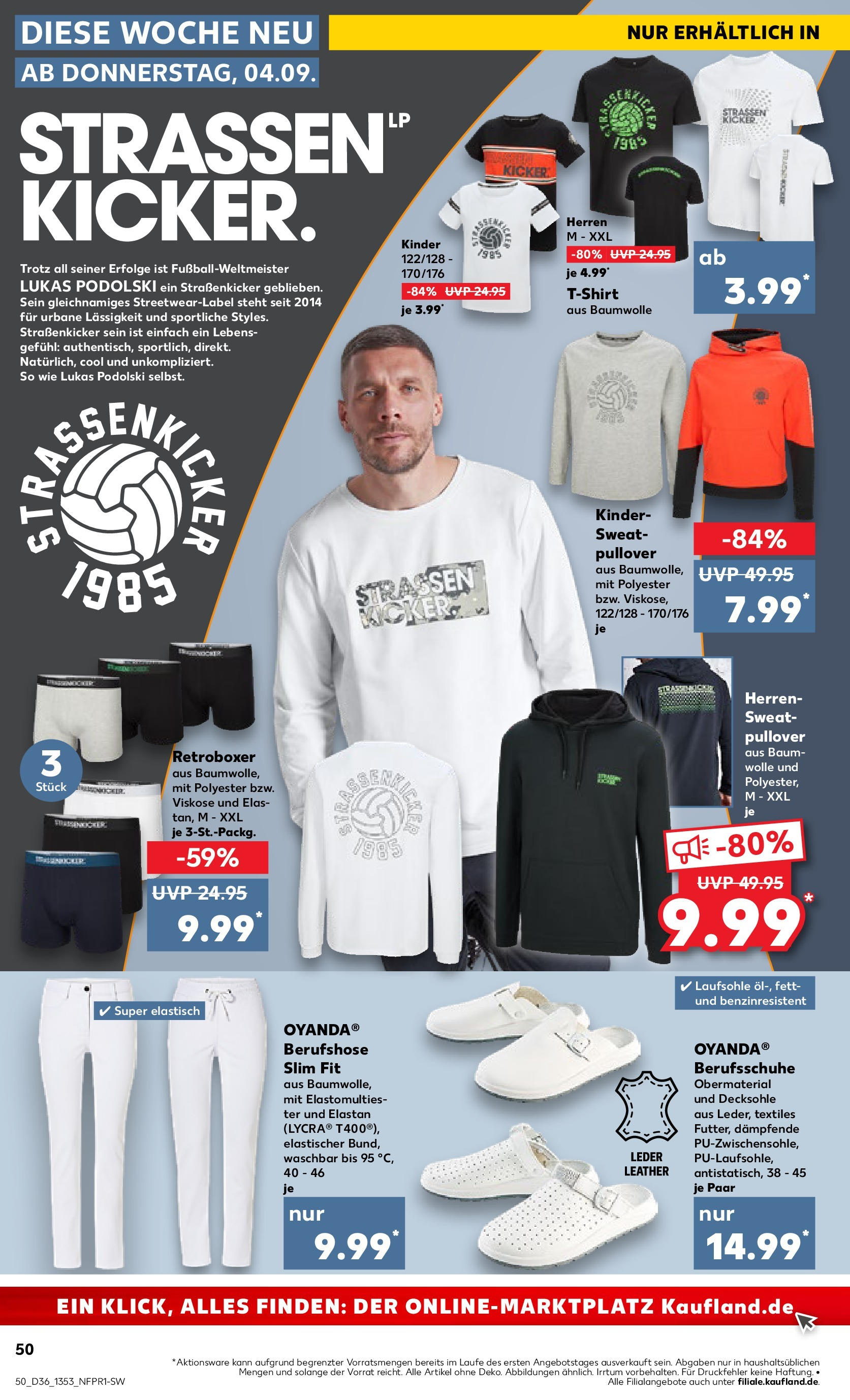 Prospekt Kaufland ab 04.09.2025 » Angebote und Werbung Online | Seite: 50 | Produkte: Sweatshirt, T-Shirt, Pullover, Boxer Prospekt Kaufland ab 04.09.2025 » Angebote Online zum Blättern | Seite: 50 | Produkte: Sweatshirt, T-Shirt, Pullover, Boxer