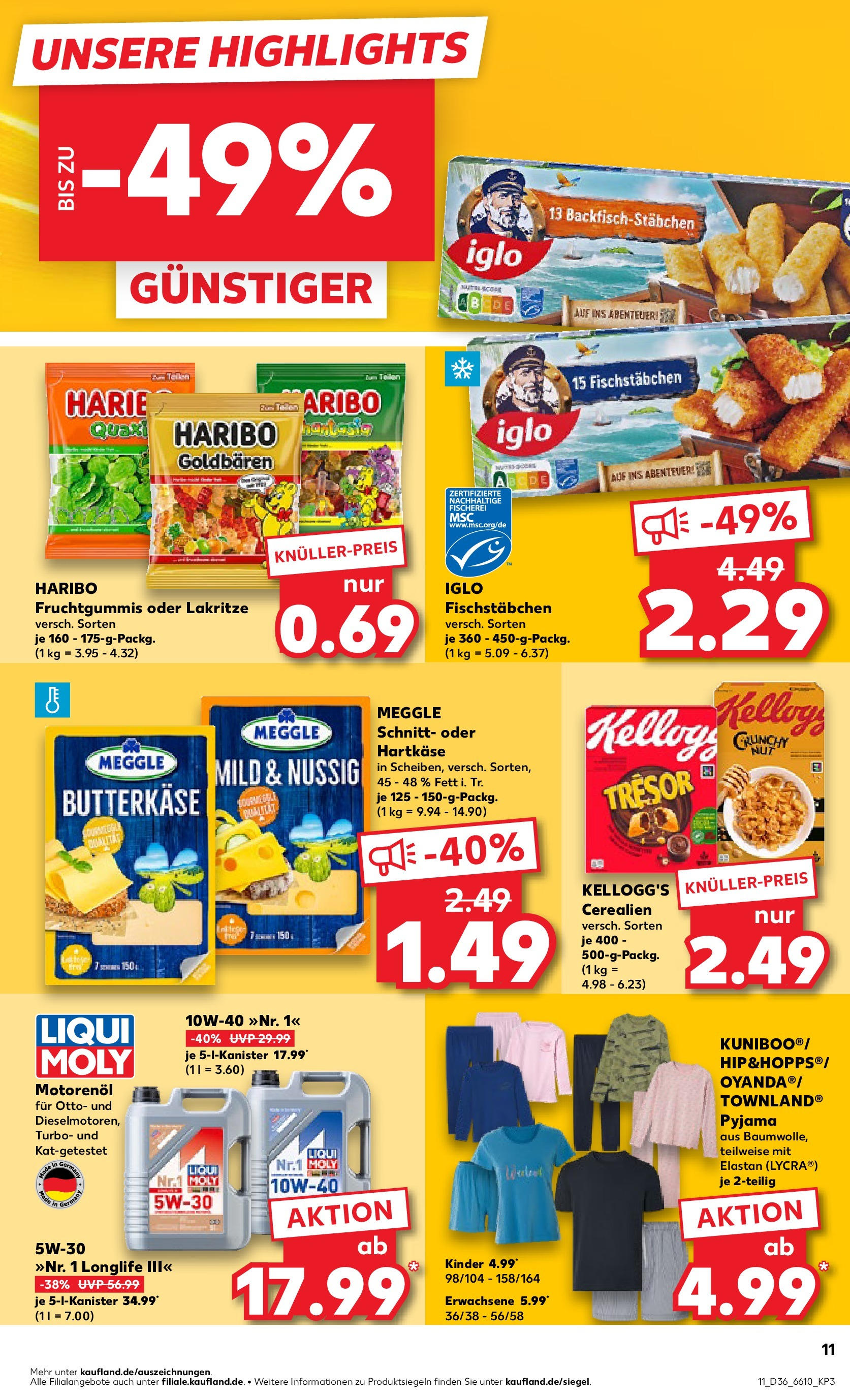 Prospekt Kaufland ab 04.09.2025 » Angebote und Werbung Online | Seite: 11 | Produkte: Haribo, Kellogg's, Fischstabchen, Pyjama Prospekt Kaufland ab 04.09.2025 » Angebote Online zum Blättern | Seite: 11 | Produkte: Haribo, Kellogg's, Fischstabchen, Pyjama