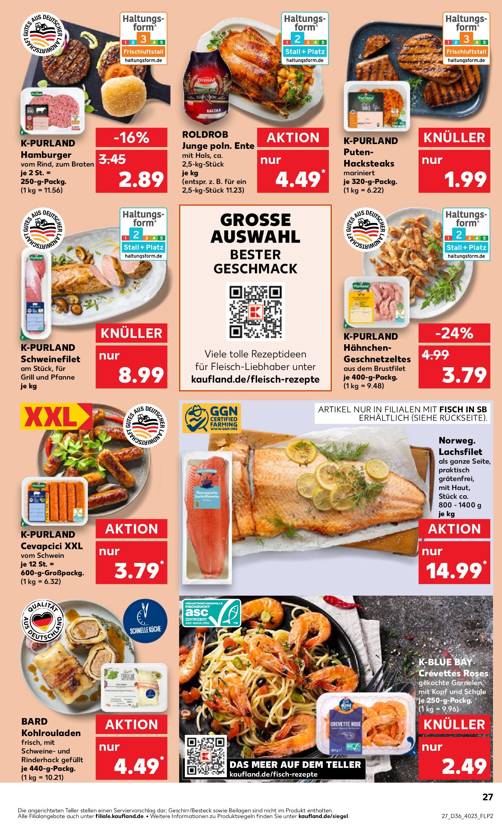 Prospekt Kaufland ab 04.09.2025 » Angebote Online zum Blättern | Seite: 27 | Produkte: Grill, Hahnchen, Küche, Schweinefilet