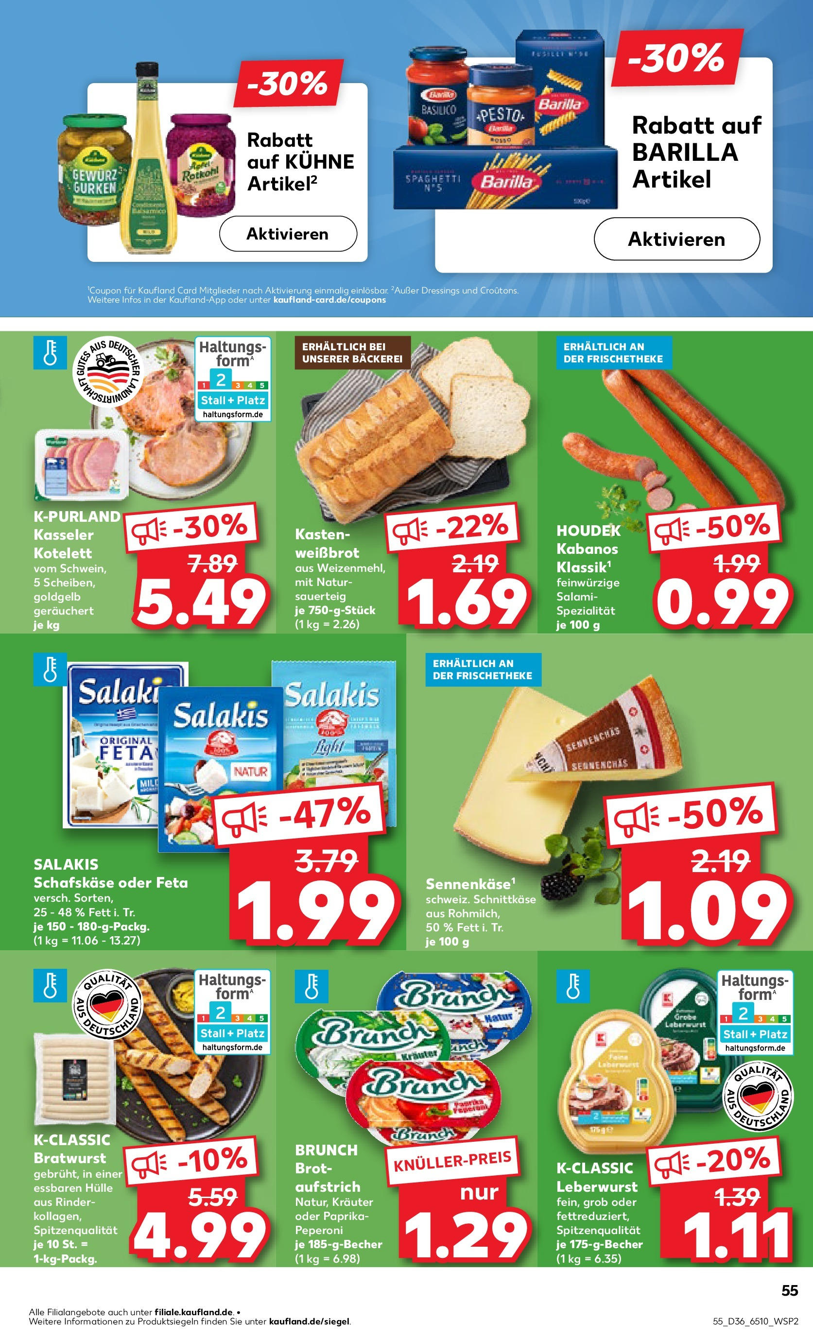 Prospekt Kaufland ab 04.09.2025 » Angebote und Werbung Online | Seite: 55 | Produkte: Bäckerei, Feta, Gurken, Schafskase Prospekt Kaufland ab 04.09.2025 » Angebote Online zum Blättern | Seite: 55 | Produkte: Bäckerei, Feta, Gurken, Schafskase