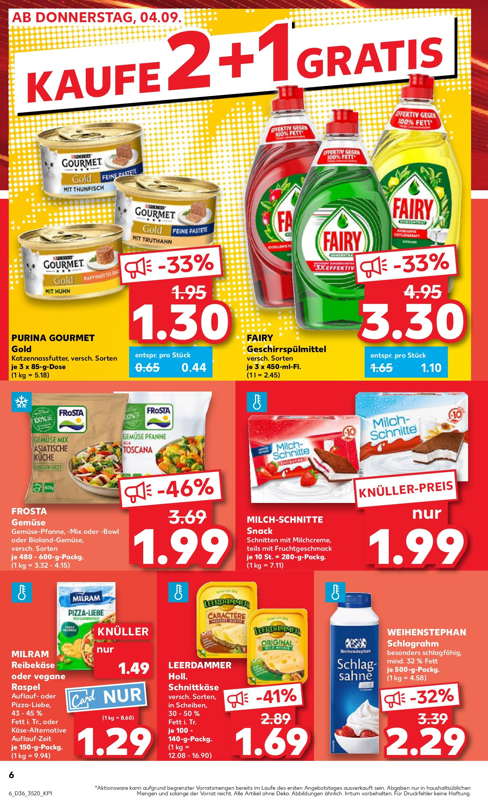 Prospekt Kaufland ab 04.09.2025 » Angebote und Werbung Online | Seite: 6 | Produkte: Küche, Gemüse, Geschirrspülmittel, Sahne Prospekt Kaufland ab 04.09.2025 » Angebote Online zum Blättern | Seite: 6 | Produkte: Küche, Gemüse, Geschirrspülmittel, Sahne