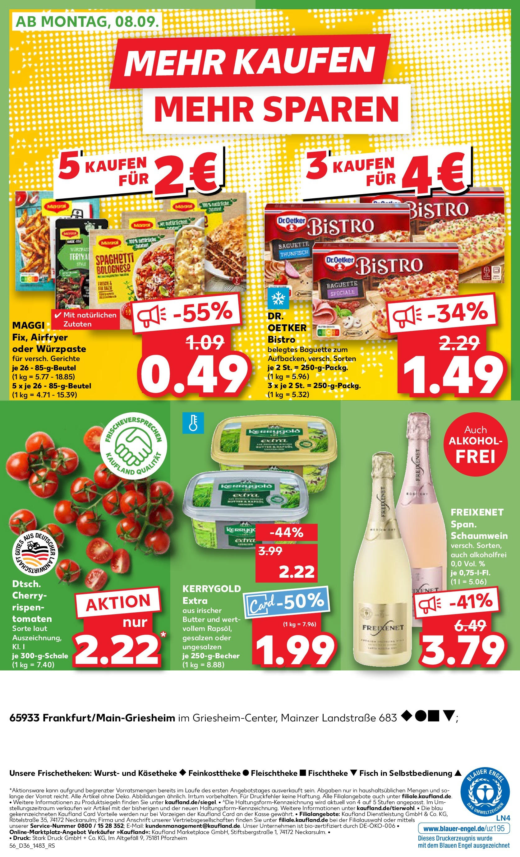 Prospekt Kaufland ab 04.09.2025 » Angebote Online zum Blättern | Seite: 56 | Produkte: Thunfisch, Freixenet, Baguette, Tomaten