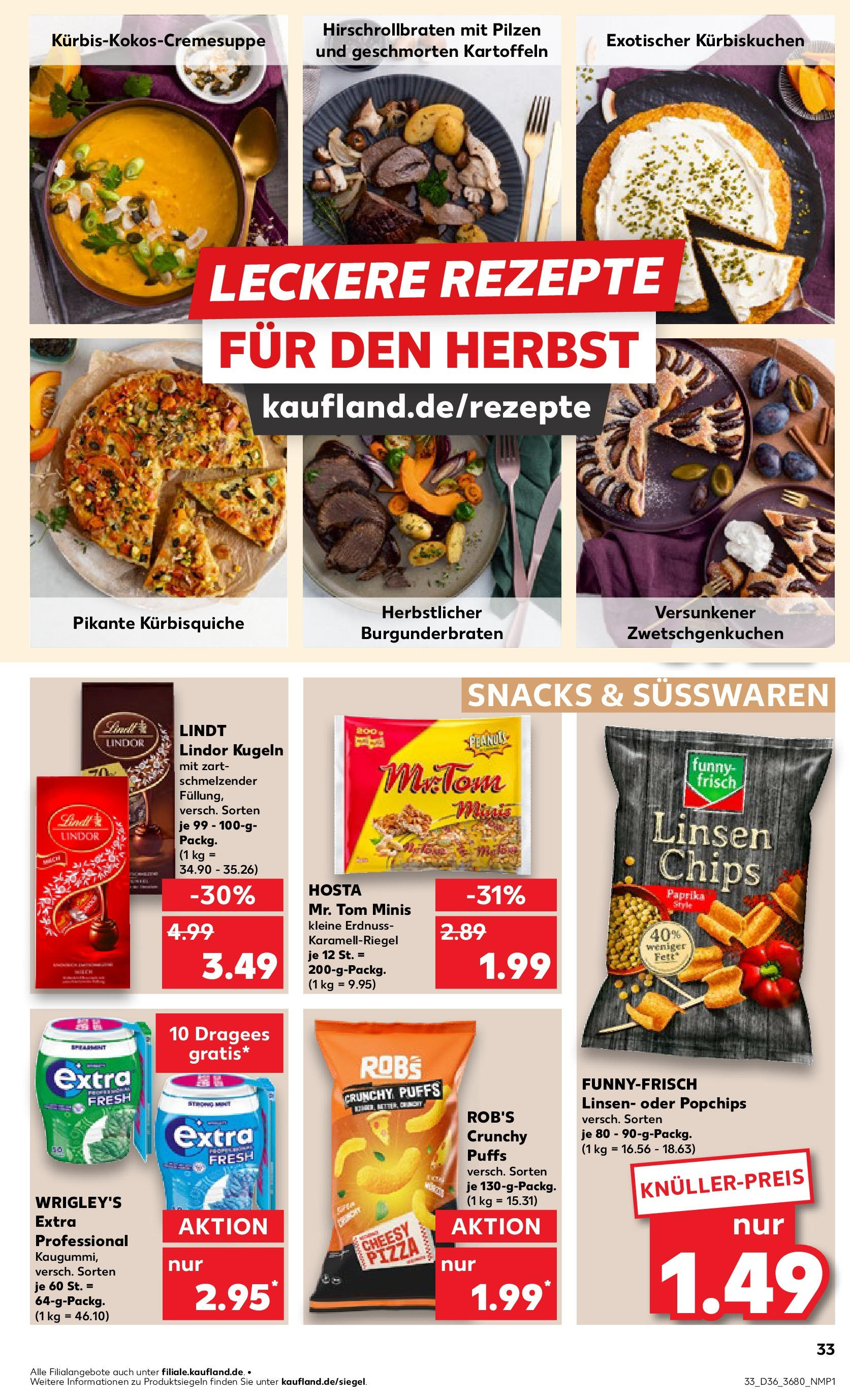 Prospekt Kaufland ab 04.09.2025 » Angebote Online zum Blättern | Seite: 33 | Produkte: Kartoffeln, Paprika, Kürbis, Chips