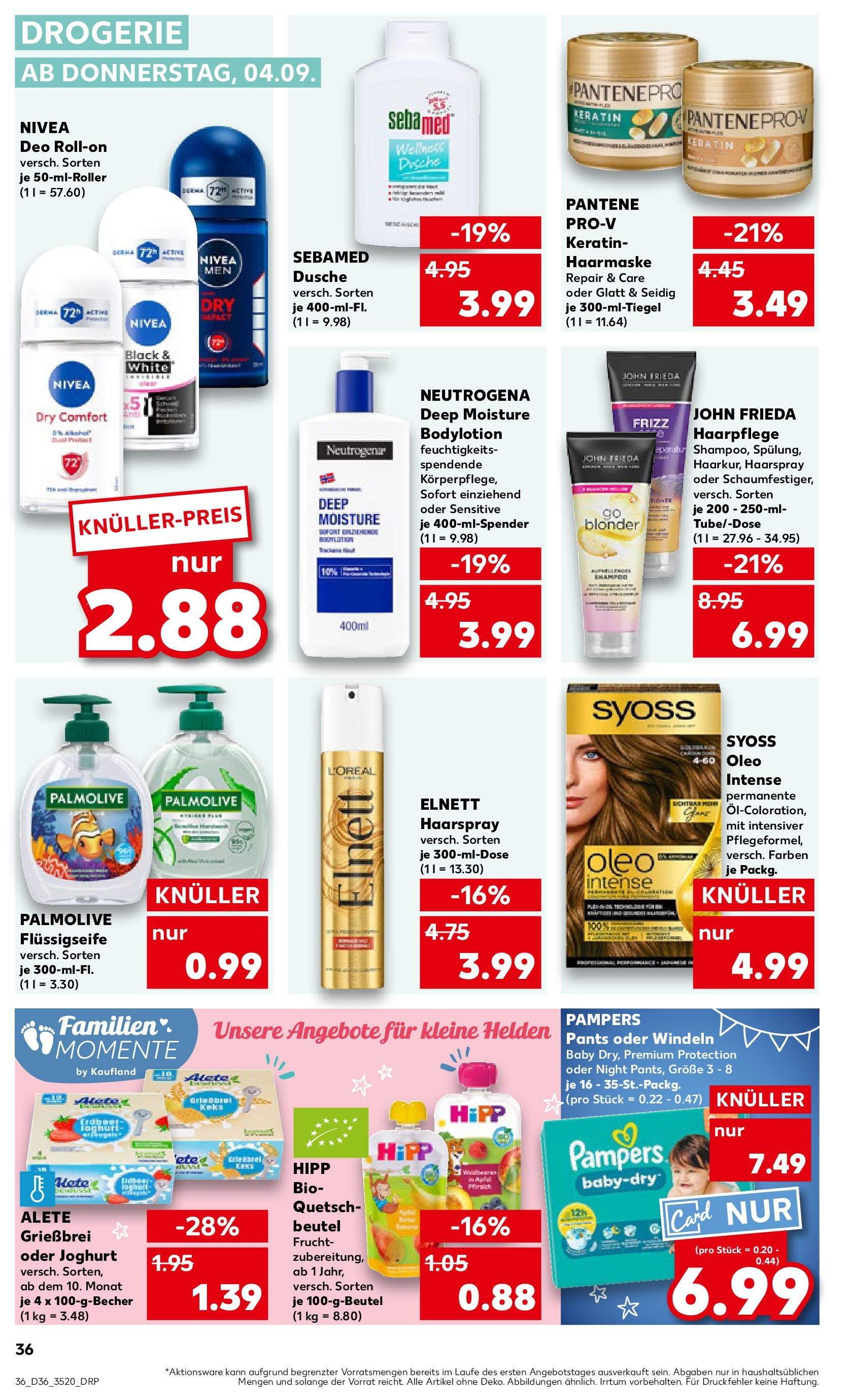 Prospekt Kaufland ab 04.09.2025 » Angebote und Werbung Online | Seite: 36 | Produkte: Deodorant, Body Lotion, Shower Gel, Deo Roll-On Prospekt Kaufland ab 04.09.2025 » Angebote Online zum Blättern | Seite: 36 | Produkte: Deodorant, Body Lotion, Shower Gel, Deo Roll-On