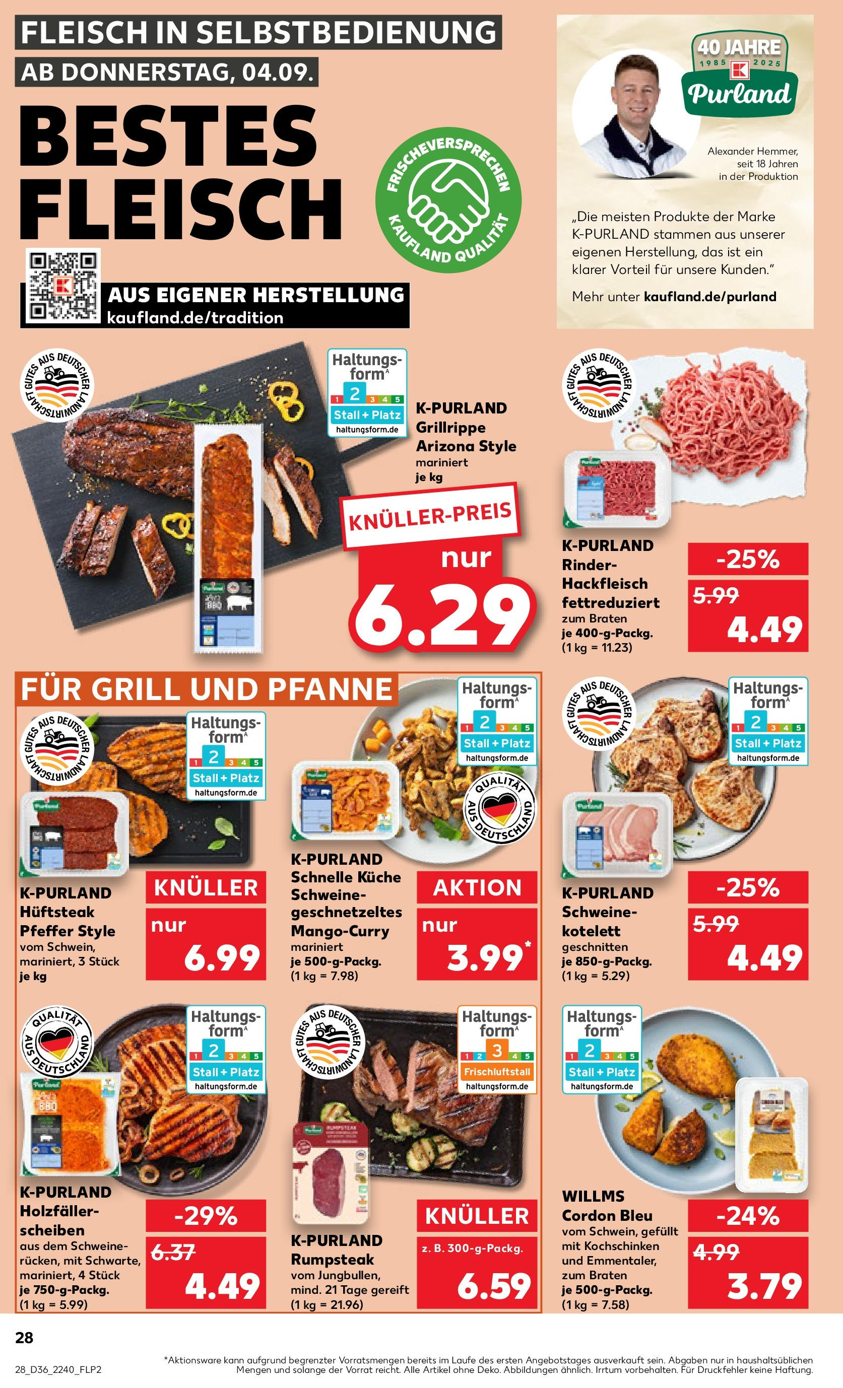 Prospekt Kaufland ab 04.09.2025 » Angebote Online zum Blättern | Seite: 28 | Produkte: Grill, Pfeffer, Fleisch, Hackfleisch