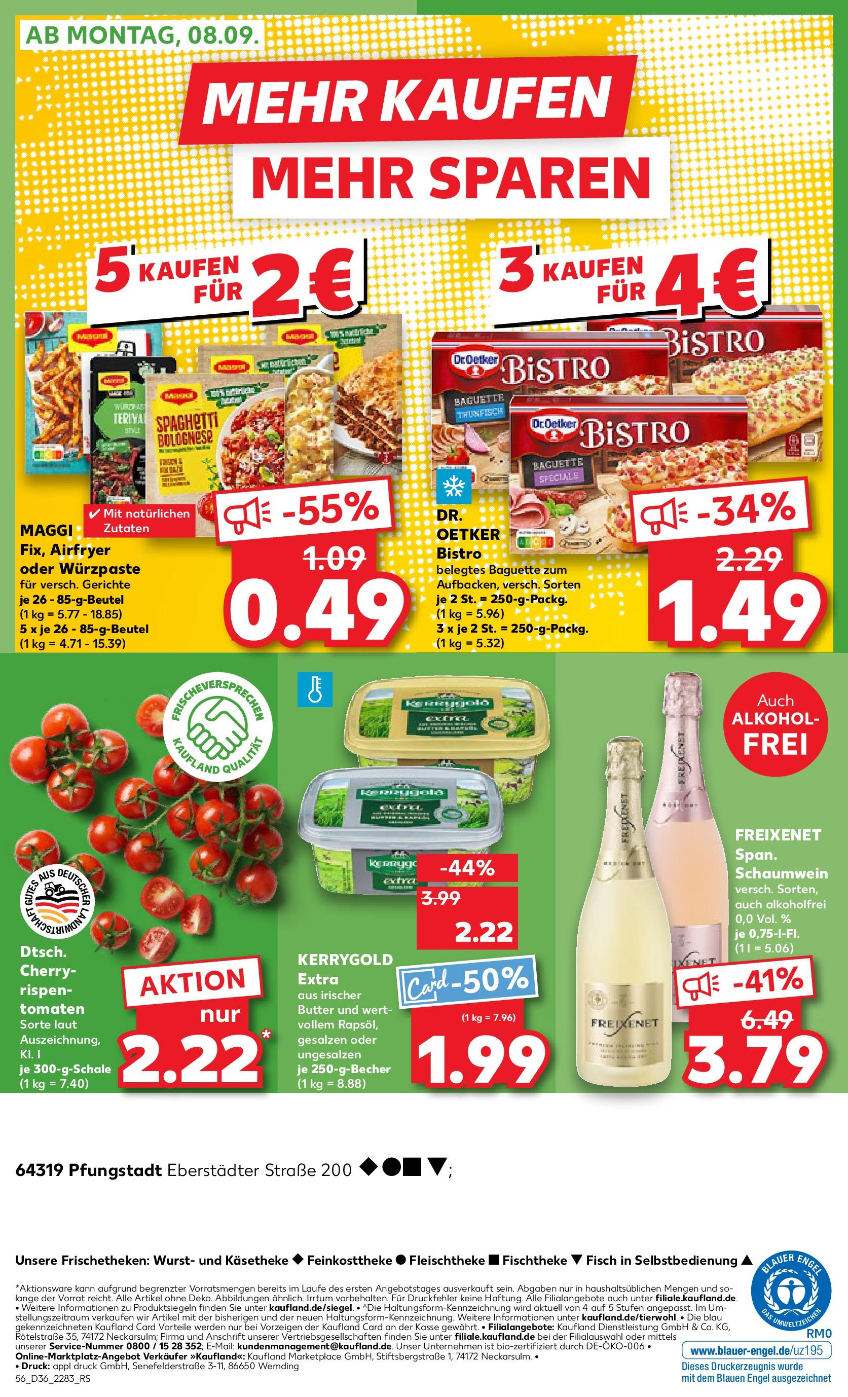 Prospekt Kaufland ab 04.09.2025 » Angebote Online zum Blättern | Seite: 56 | Produkte: Butter, Freixenet, Baguette, Wurst