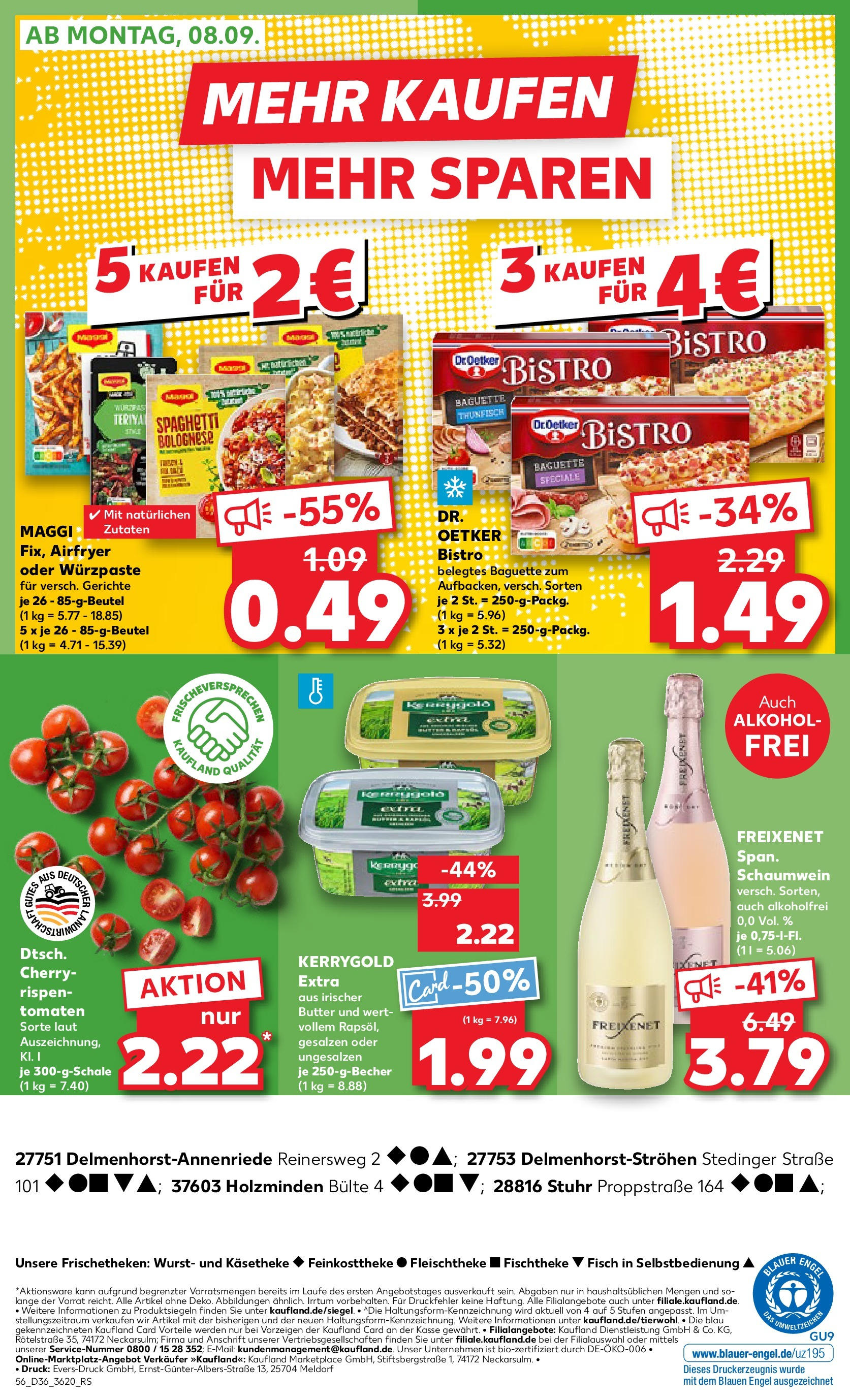 Prospekt Kaufland ab 04.09.2025 » Angebote und Werbung Online | Seite: 56 | Produkte: Maggi, Butter, Freixenet, Wurst Prospekt Kaufland ab 04.09.2025 » Angebote Online zum Blättern | Seite: 56 | Produkte: Maggi, Butter, Freixenet, Wurst