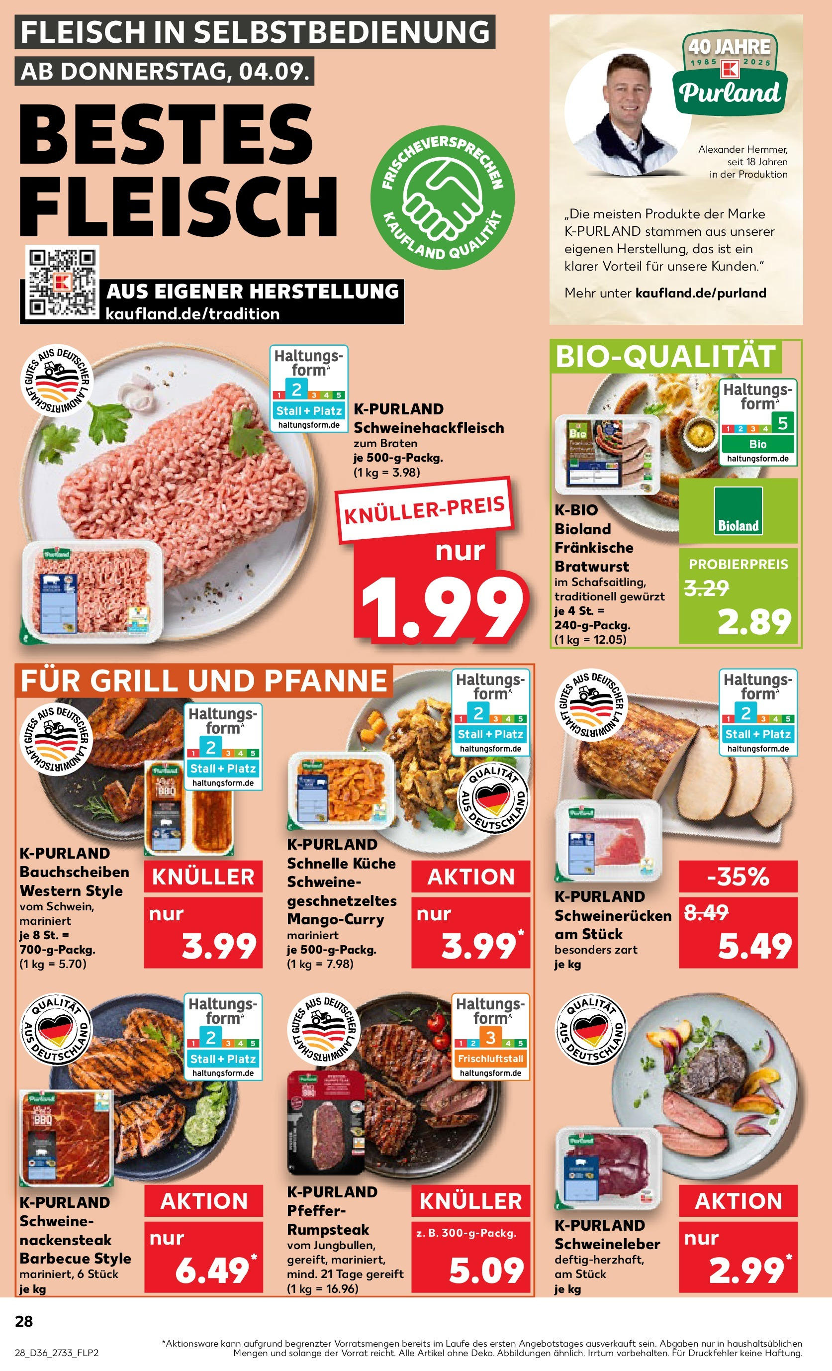 Prospekt Kaufland ab 04.09.2025 » Angebote Online zum Blättern | Seite: 28 | Produkte: Grill, Bratwurst, Pfeffer, Fleisch