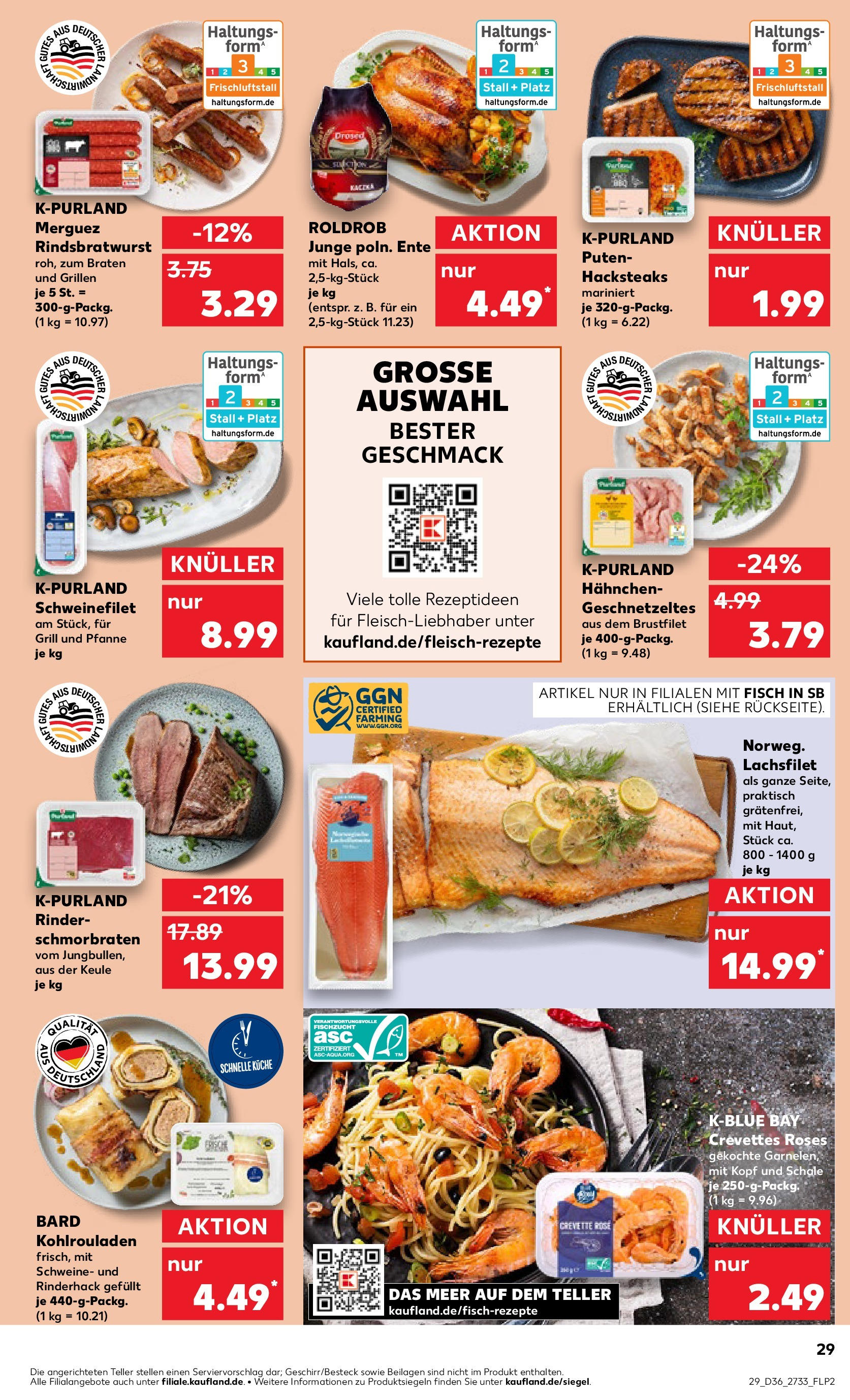 Prospekt Kaufland ab 04.09.2025 » Angebote Online zum Blättern | Seite: 29 | Produkte: Grill, Küche, Schweinefilet, Ente
