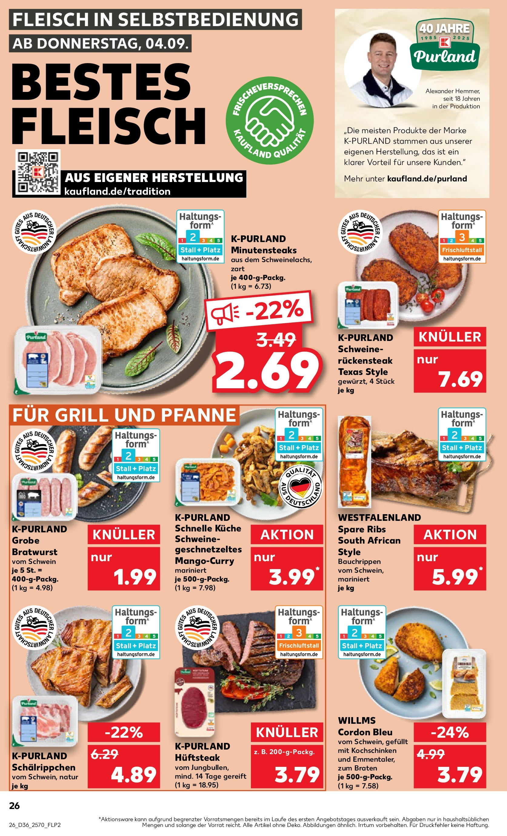 Prospekt Kaufland ab 04.09.2025 » Angebote Online zum Blättern | Seite: 26 | Produkte: Grill, Küche, Spare ribs, Fleisch
