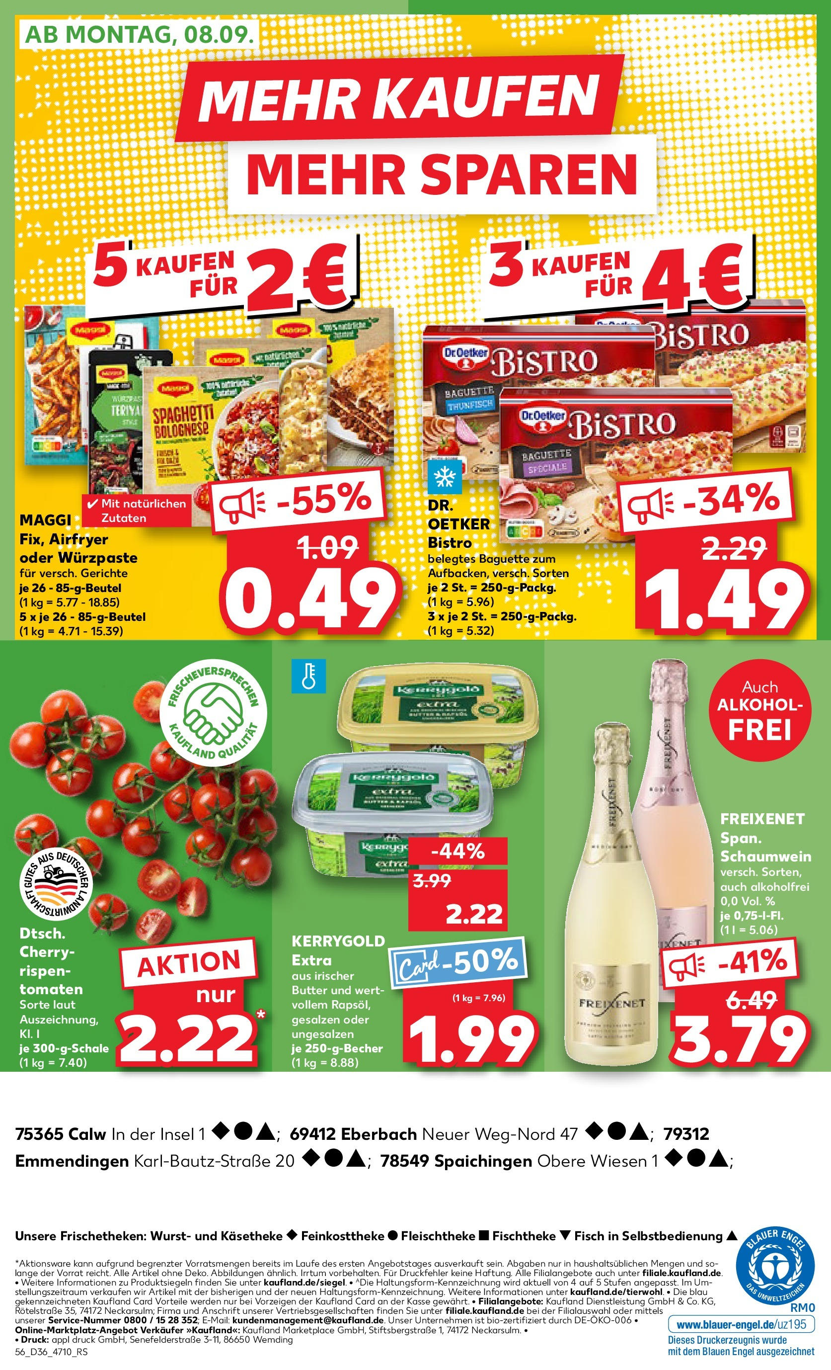 Prospekt Kaufland ab 04.09.2025 » Angebote Online zum Blättern | Seite: 56 | Produkte: Maggi, Butter, Baguette, Fisch