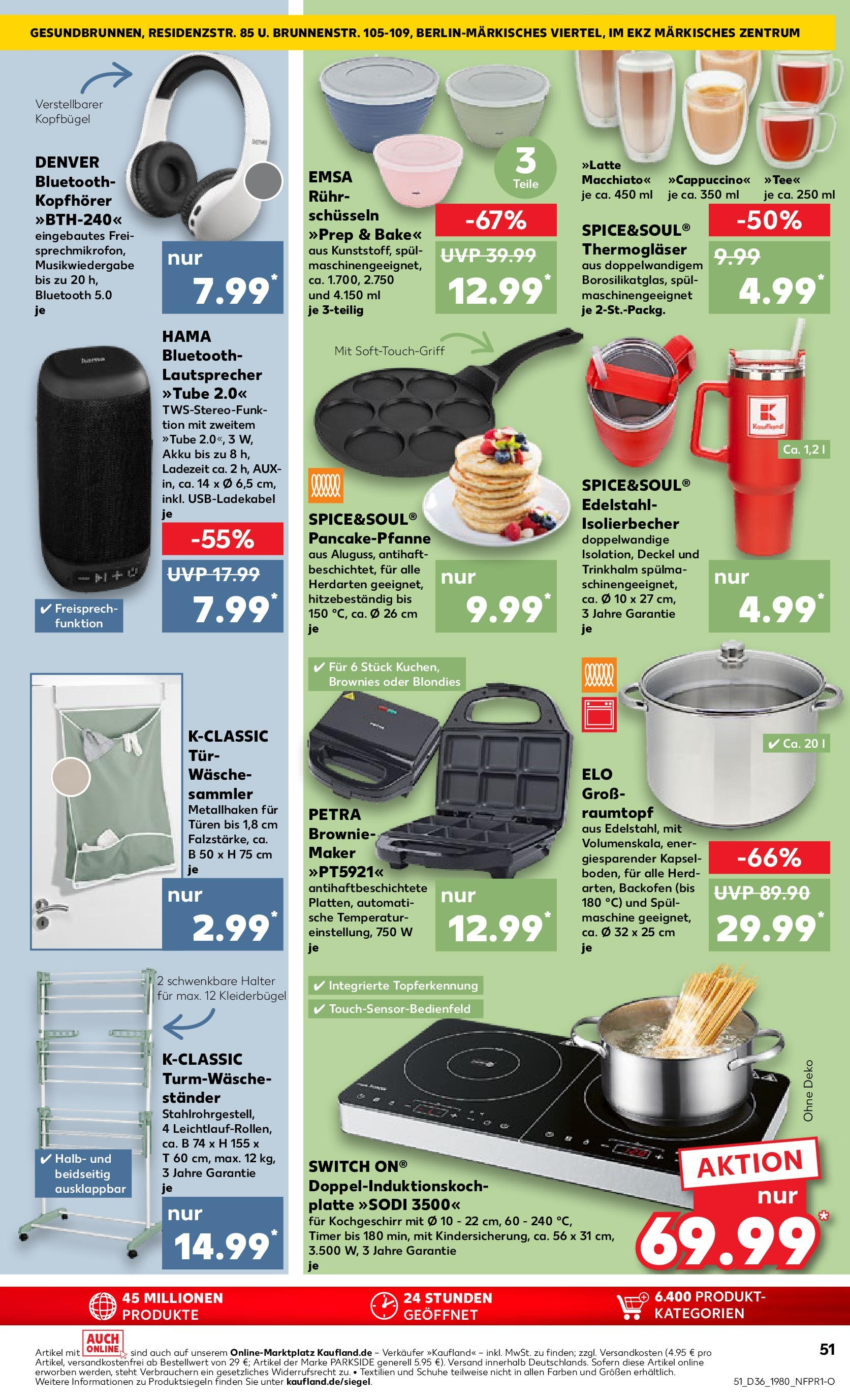 Prospekt Kaufland ab 04.09.2025 » Angebote und Werbung Online | Seite: 51 | Produkte: Lautsprecher, Herd, Kleiderbügel, Backofen Prospekt Kaufland ab 04.09.2025 » Angebote Online zum Blättern | Seite: 51 | Produkte: Lautsprecher, Herd, Kleiderbügel, Backofen