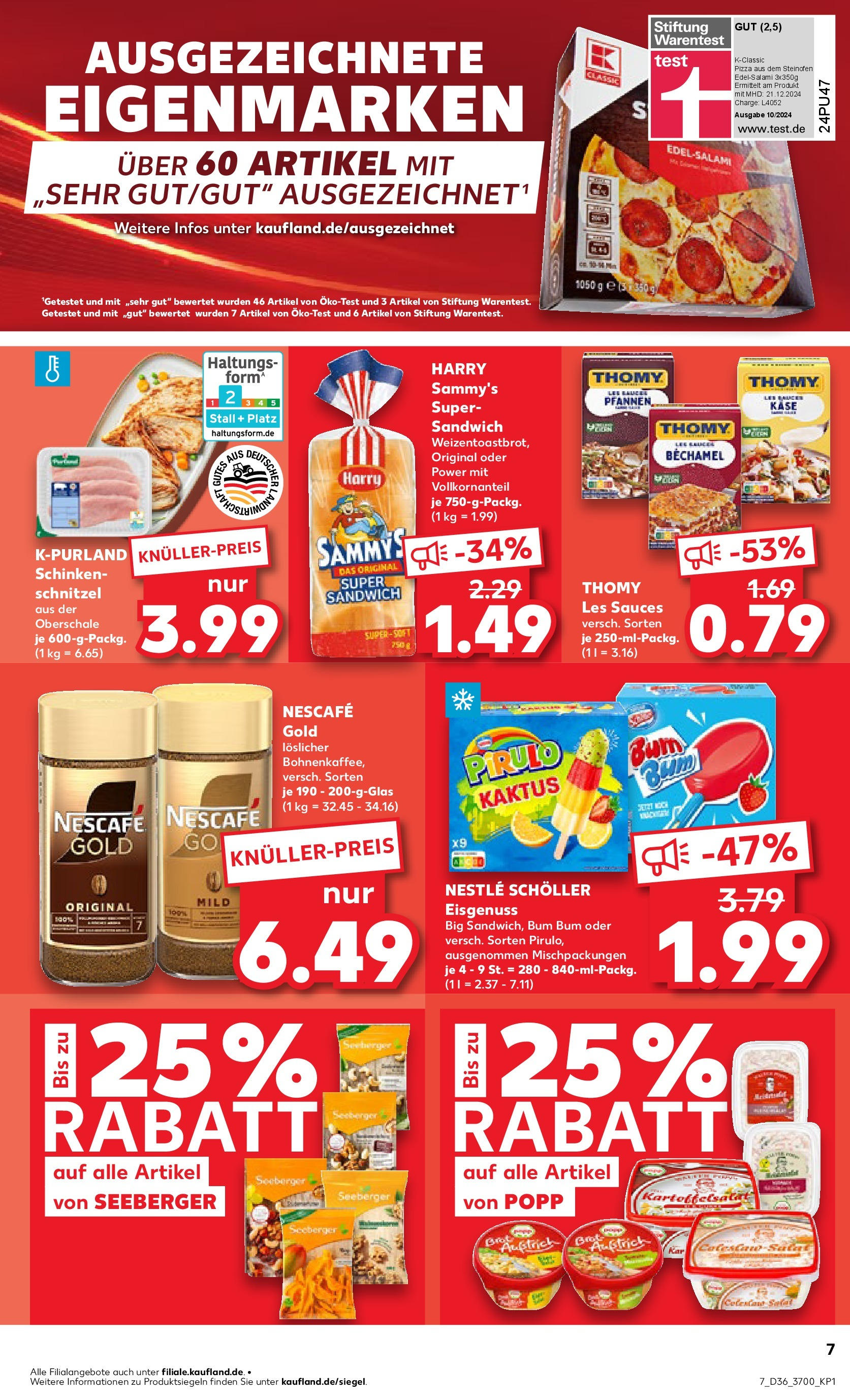 Prospekt Kaufland ab 04.09.2025 » Angebote und Werbung Online | Seite: 7 | Produkte: Käse, Schinken, Pizza, Nescafe gold Prospekt Kaufland ab 04.09.2025 » Angebote Online zum Blättern | Seite: 7 | Produkte: Käse, Schinken, Pizza, Nescafe gold