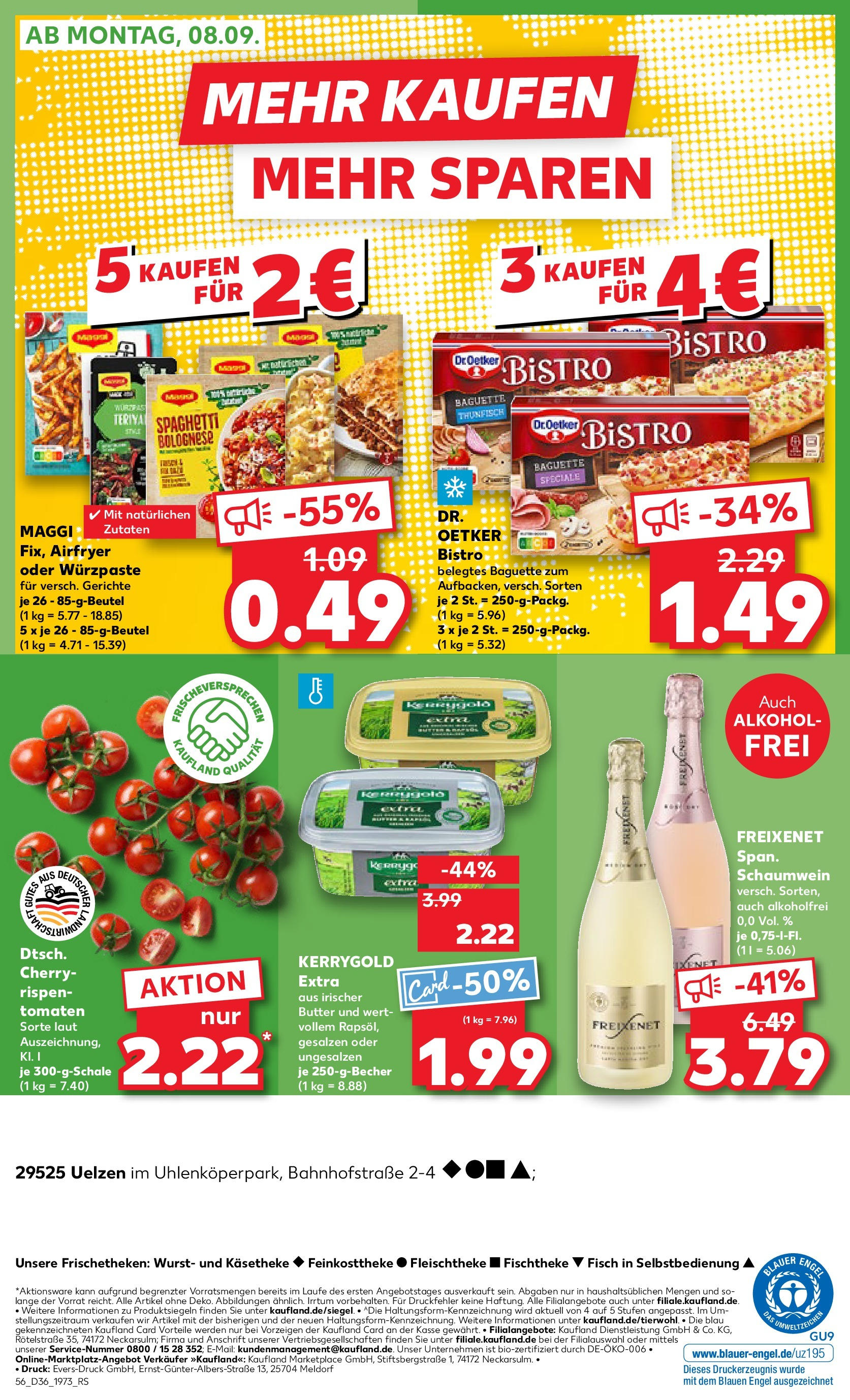Prospekt Kaufland ab 04.09.2025 » Angebote und Werbung Online | Seite: 56 | Produkte: Maggi, Butter, Freixenet, Baguette Prospekt Kaufland ab 04.09.2025 » Angebote Online zum Blättern | Seite: 56 | Produkte: Maggi, Butter, Freixenet, Baguette