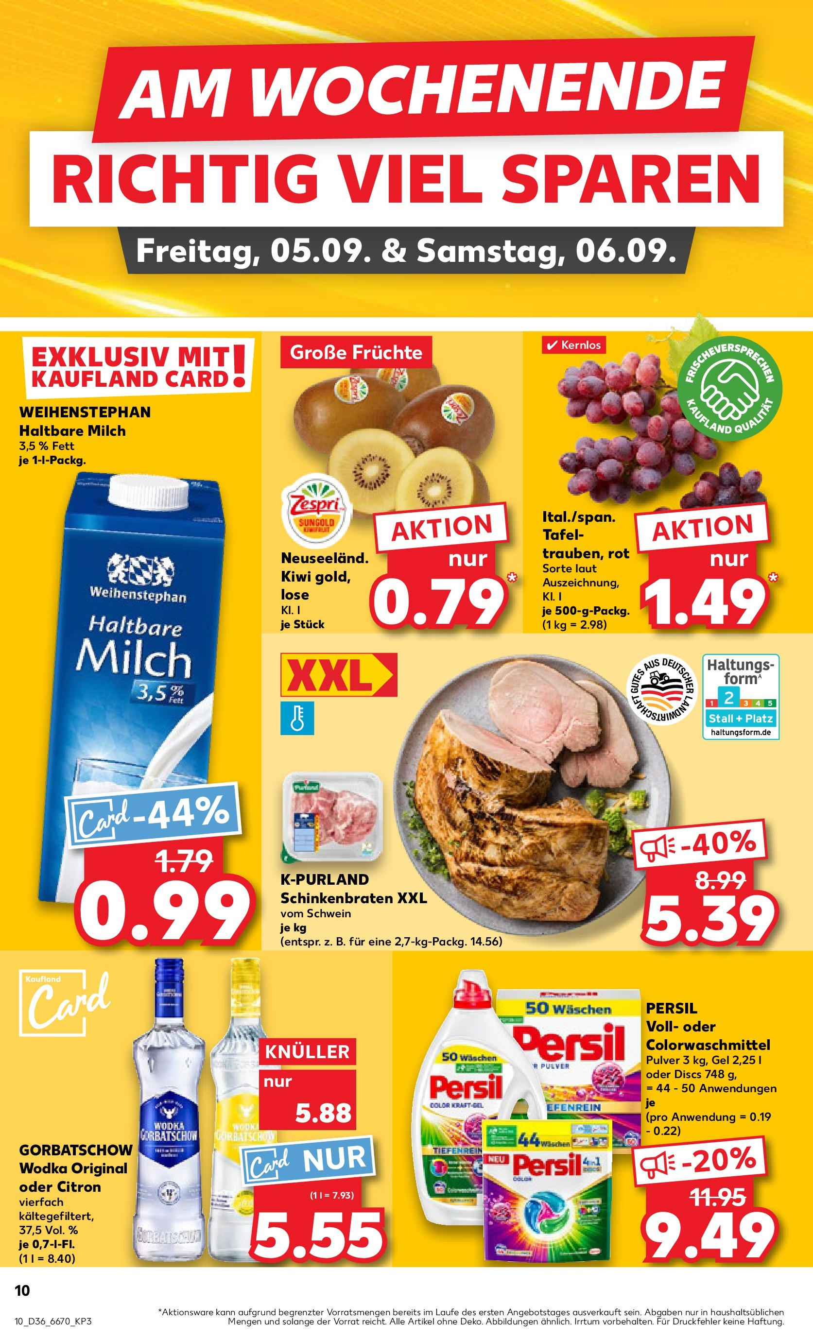 Prospekt Kaufland ab 04.09.2025 » Angebote und Werbung Online | Seite: 10 | Produkte: Haltbare milch, Vodka, Wodka, Persil Prospekt Kaufland ab 04.09.2025 » Angebote Online zum Blättern | Seite: 10 | Produkte: Haltbare milch, Vodka, Wodka, Persil
