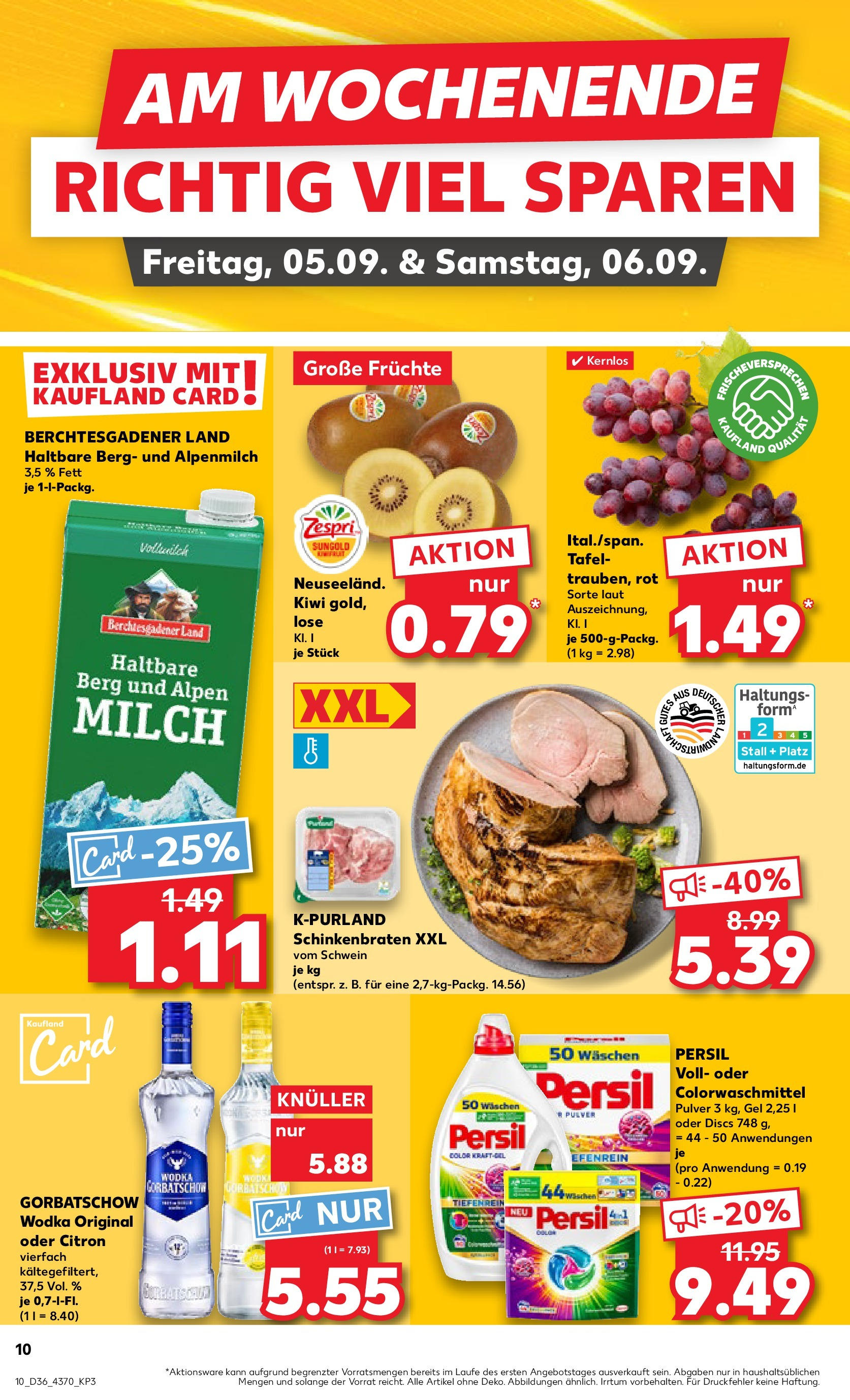 Prospekt Kaufland ab 04.09.2025 » Angebote Online zum Blättern | Seite: 10 | Produkte: Vodka, Kiwi, Wodka, Persil