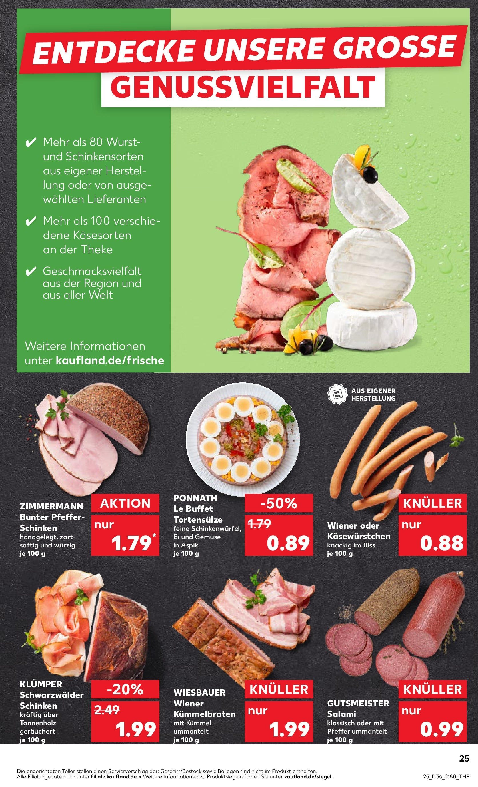 Prospekt Kaufland ab 04.09.2025 » Angebote Online zum Blättern | Seite: 25 | Produkte: Theke, Gemüse, Pfeffer, Salami