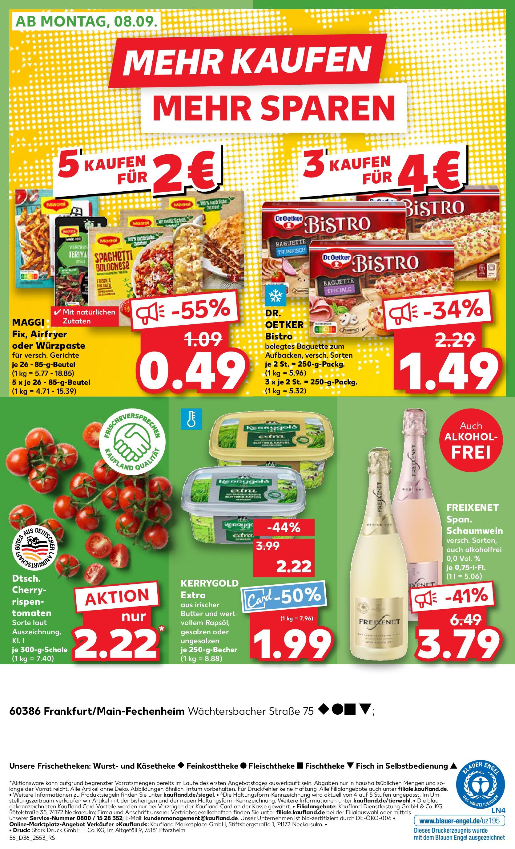 Prospekt Kaufland ab 04.09.2025 » Angebote Online zum Blättern | Seite: 56 | Produkte: Butter, Thunfisch, Tomaten, Fisch
