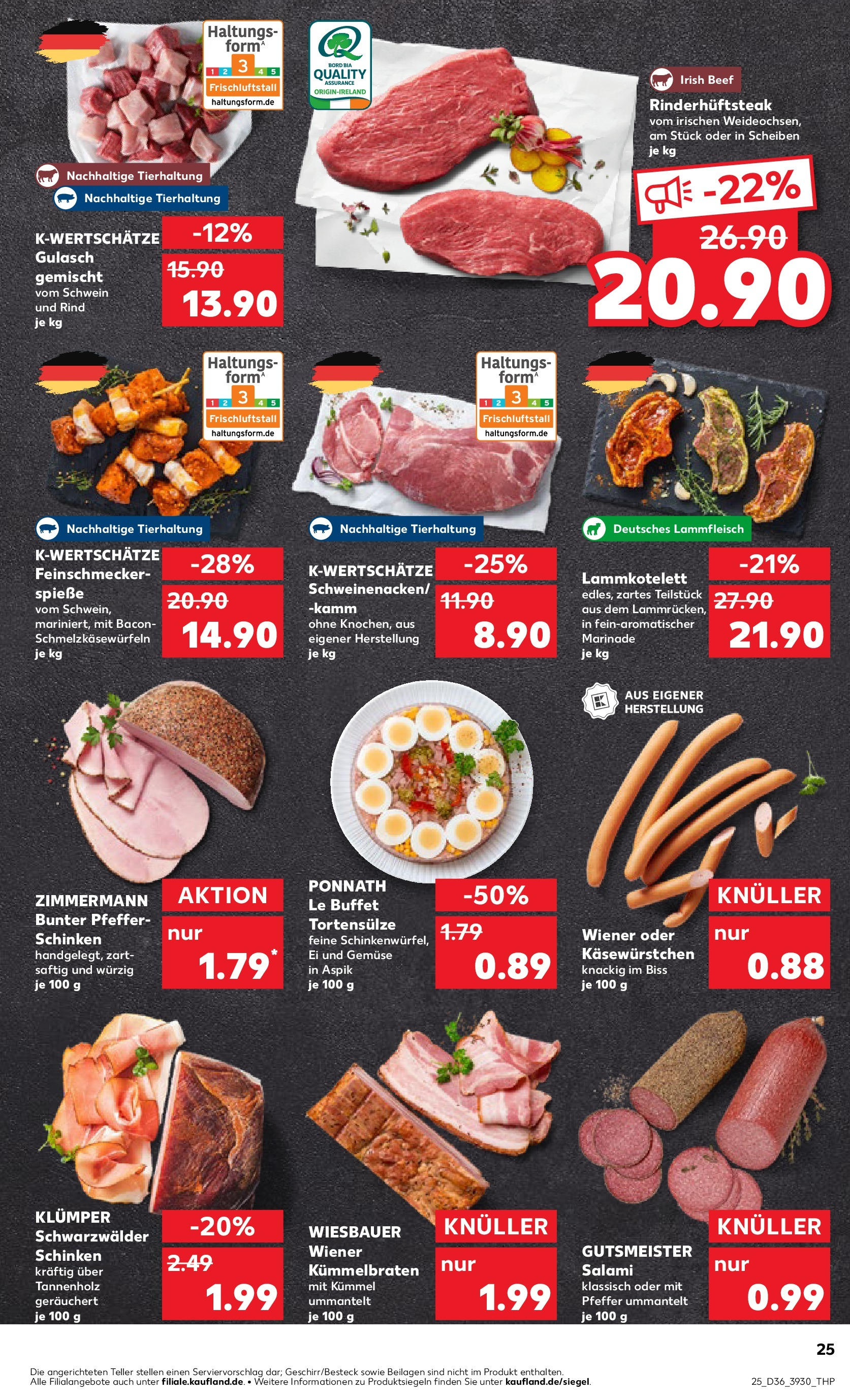 Prospekt Kaufland ab 04.09.2025 » Angebote Online zum Blättern | Seite: 25 | Produkte: Spieße, Gemüse, Pfeffer, Salami