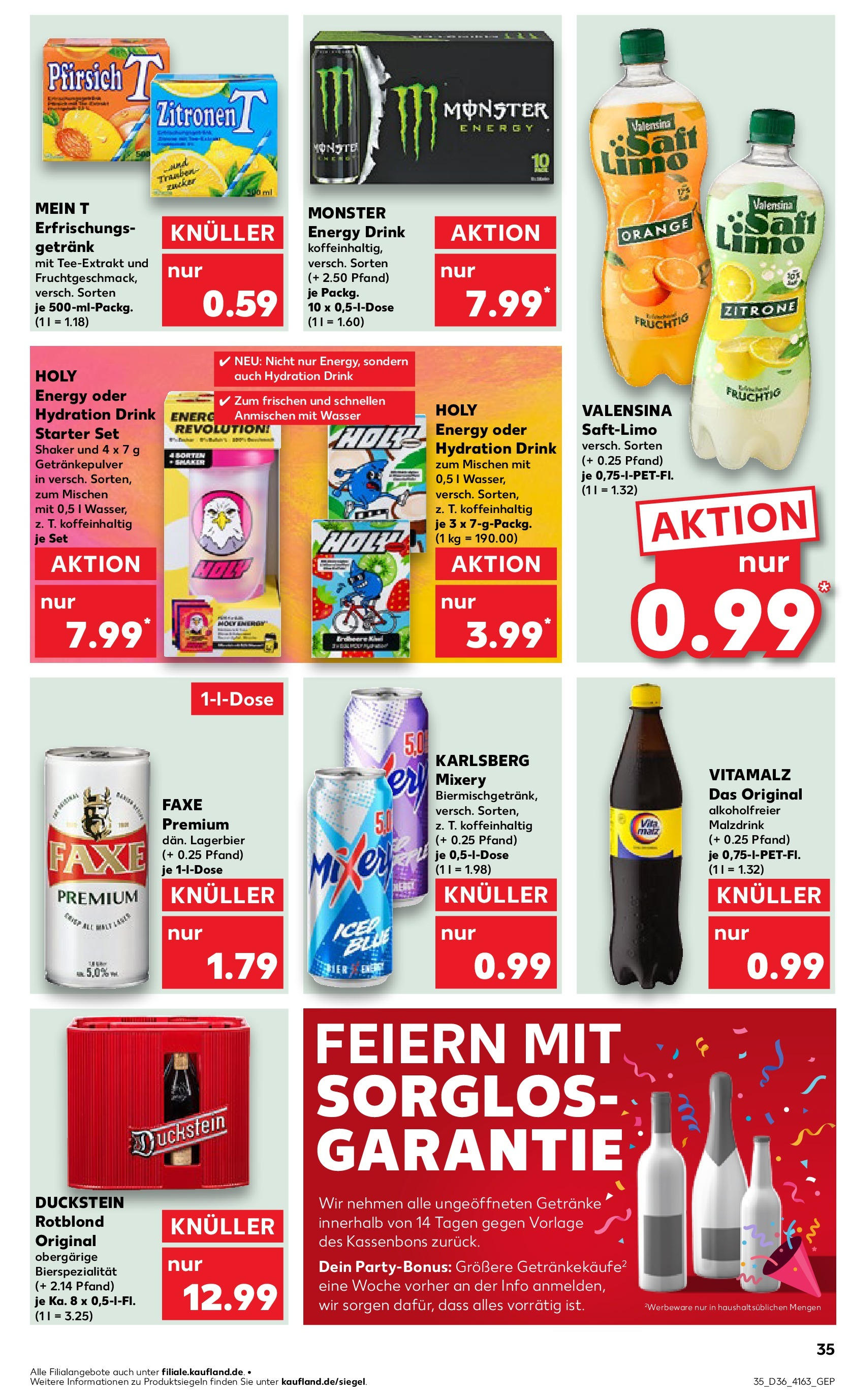 Prospekt Kaufland ab 04.09.2025 » Angebote Online zum Blättern | Seite: 35 | Produkte: Wasser, Zitrone, Pfirsich, Zitronen