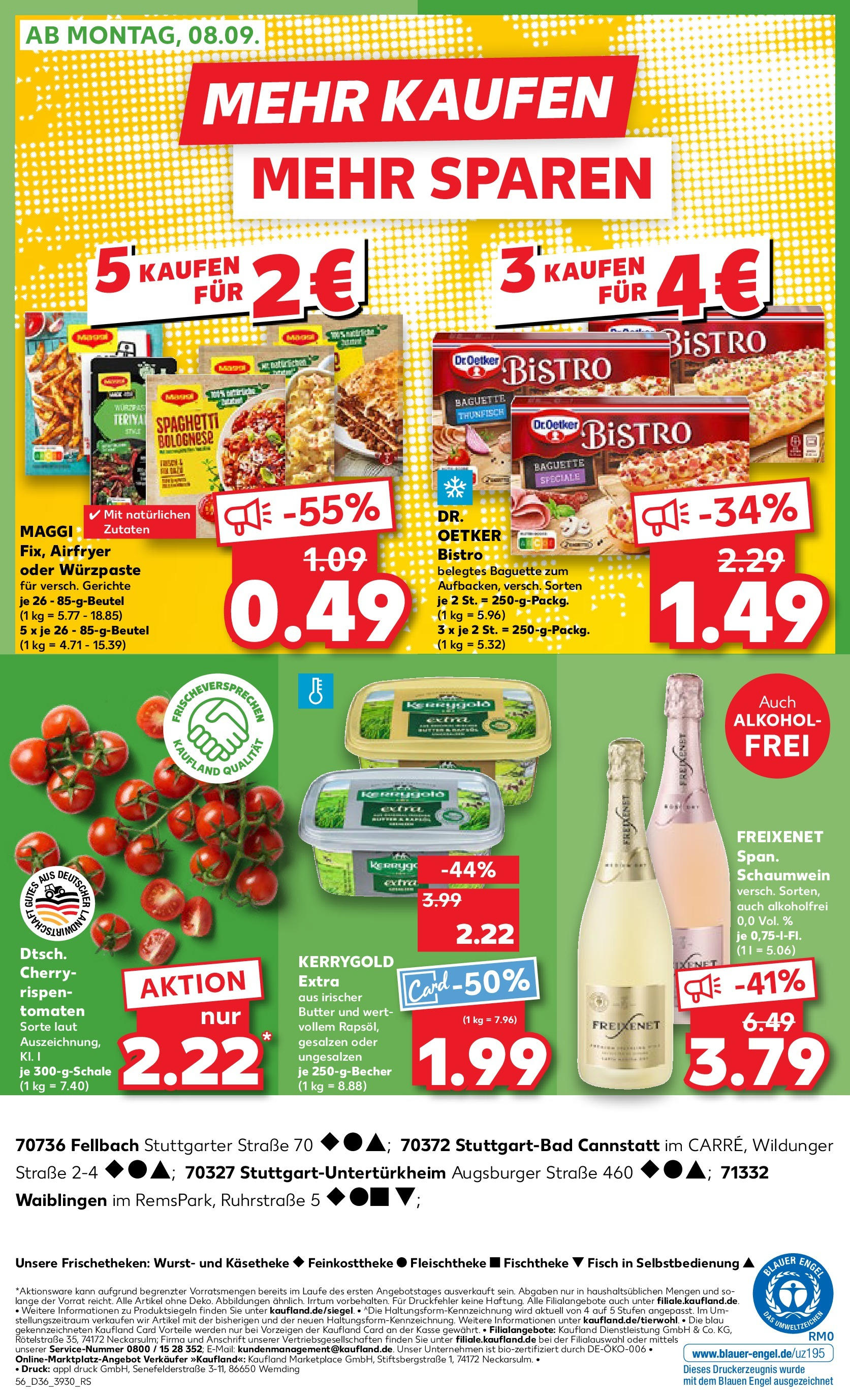 Prospekt Kaufland ab 04.09.2025 » Angebote Online zum Blättern | Seite: 56 | Produkte: Maggi, Butter, Freixenet, Wurst