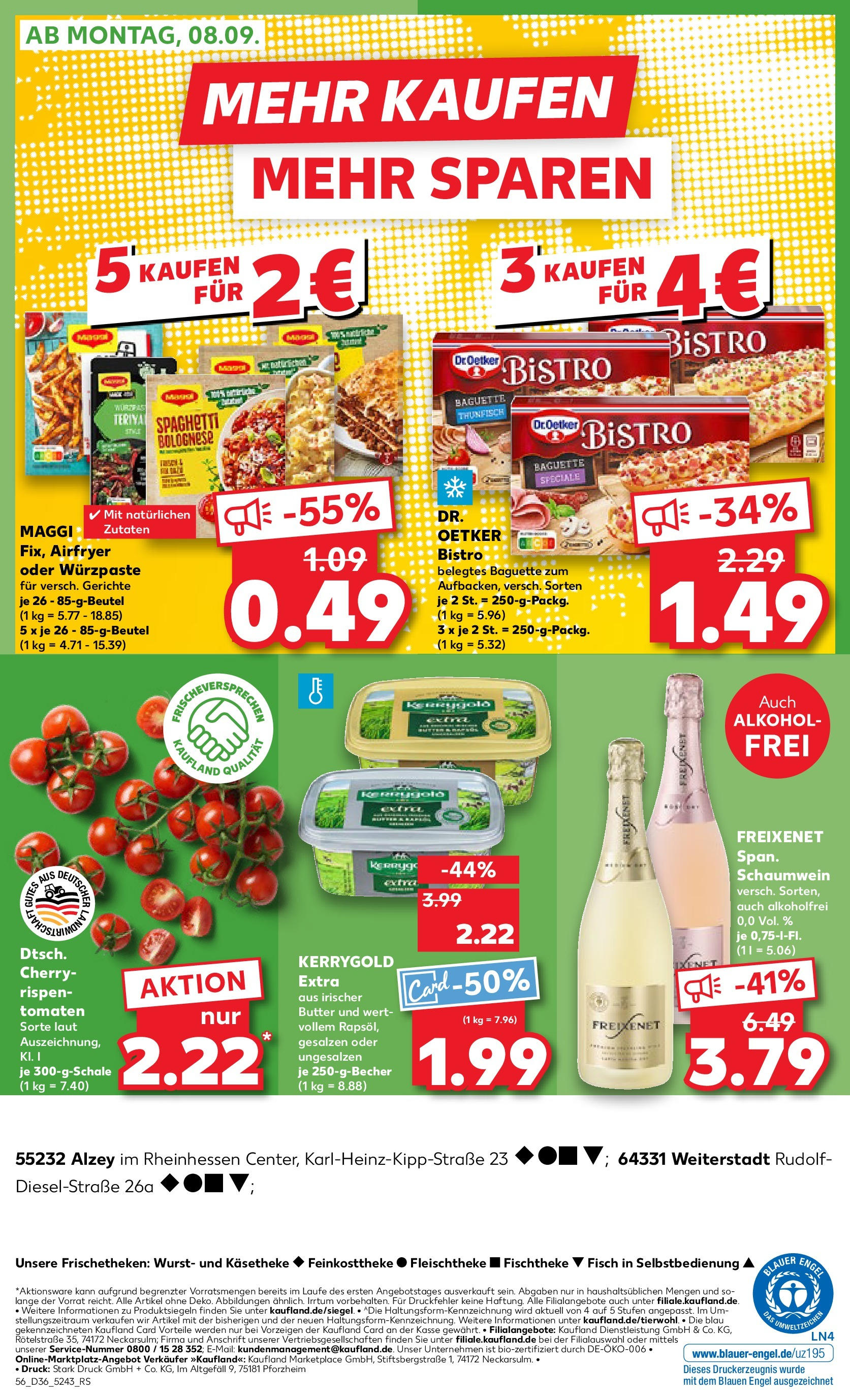Prospekt Kaufland ab 04.09.2025 » Angebote Online zum Blättern | Seite: 56 | Produkte: Maggi, Butter, Freixenet, Fisch