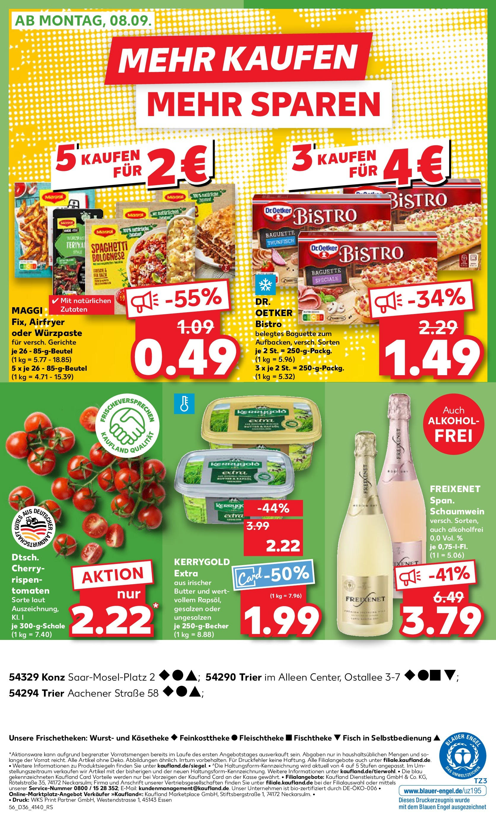 Prospekt Kaufland ab 04.09.2025 » Angebote und Werbung Online | Seite: 56 | Produkte: Maggi, Baguette, Wurst, Pizza Prospekt Kaufland ab 04.09.2025 » Angebote Online zum Blättern | Seite: 56 | Produkte: Maggi, Baguette, Wurst, Pizza
