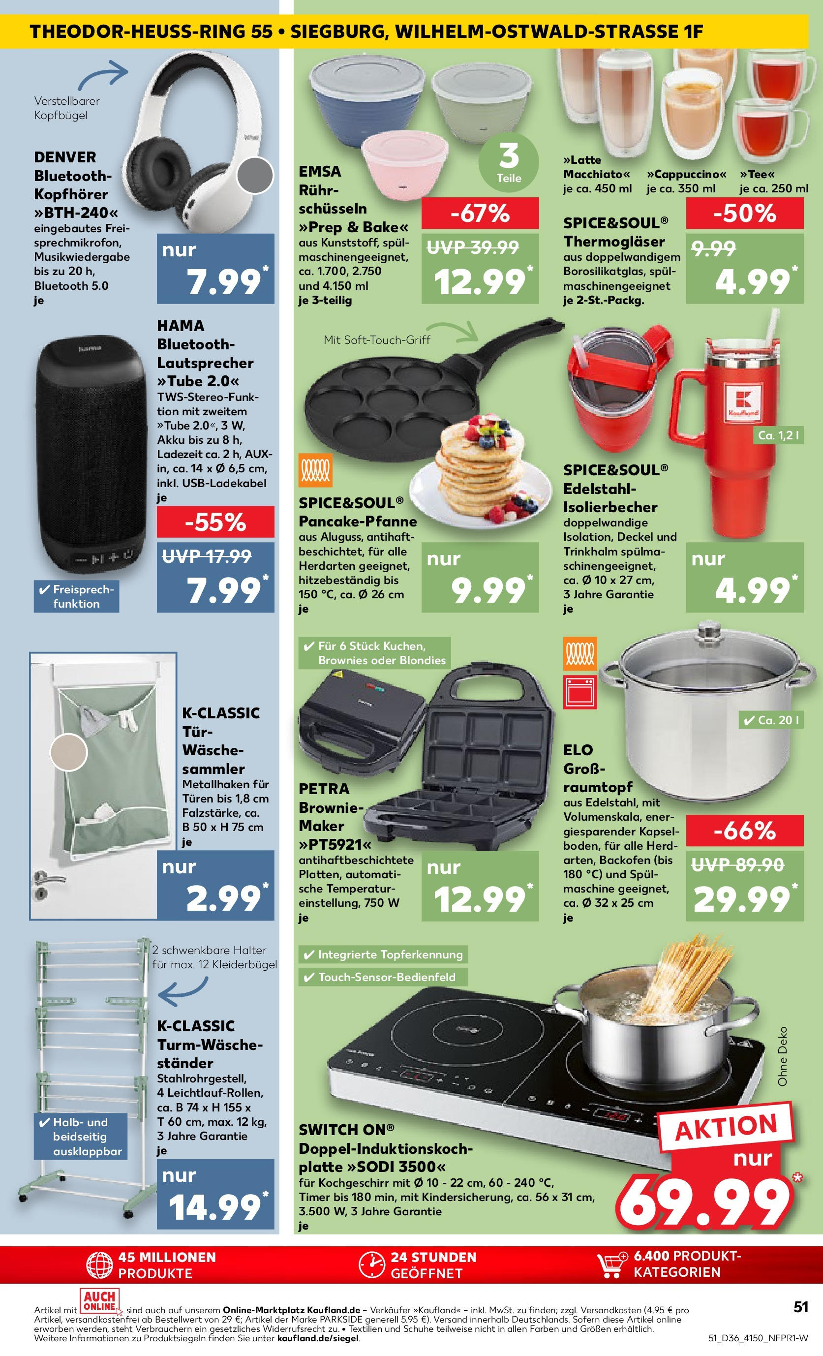 Prospekt Kaufland ab 04.09.2025 » Angebote Online zum Blättern | Seite: 51 | Produkte: Lautsprecher, Tür, Kleiderbügel, Kopfhörer