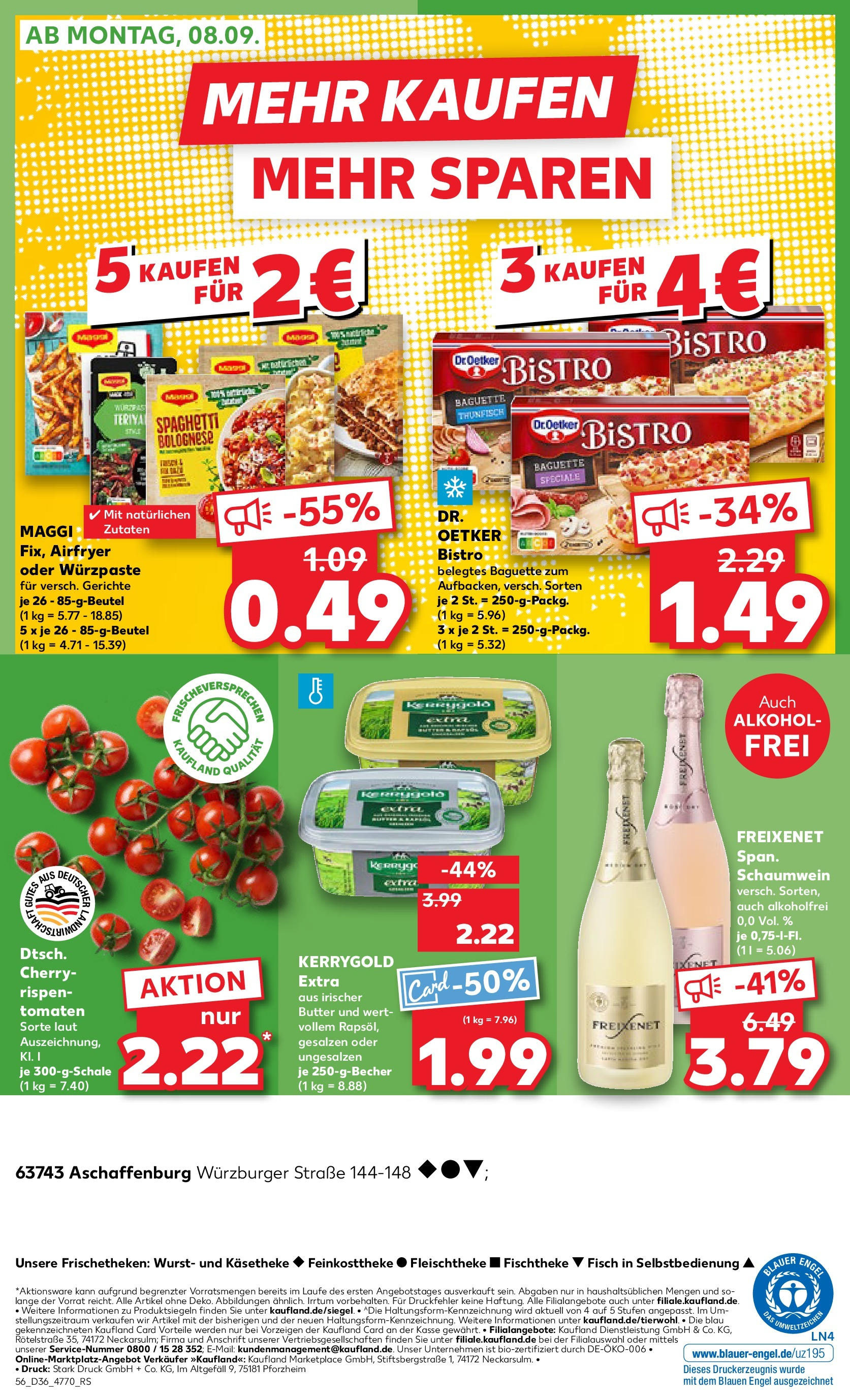 Prospekt Kaufland ab 04.09.2025 » Angebote Online zum Blättern | Seite: 56 | Produkte: Maggi, Butter, Tomaten, Wurst
