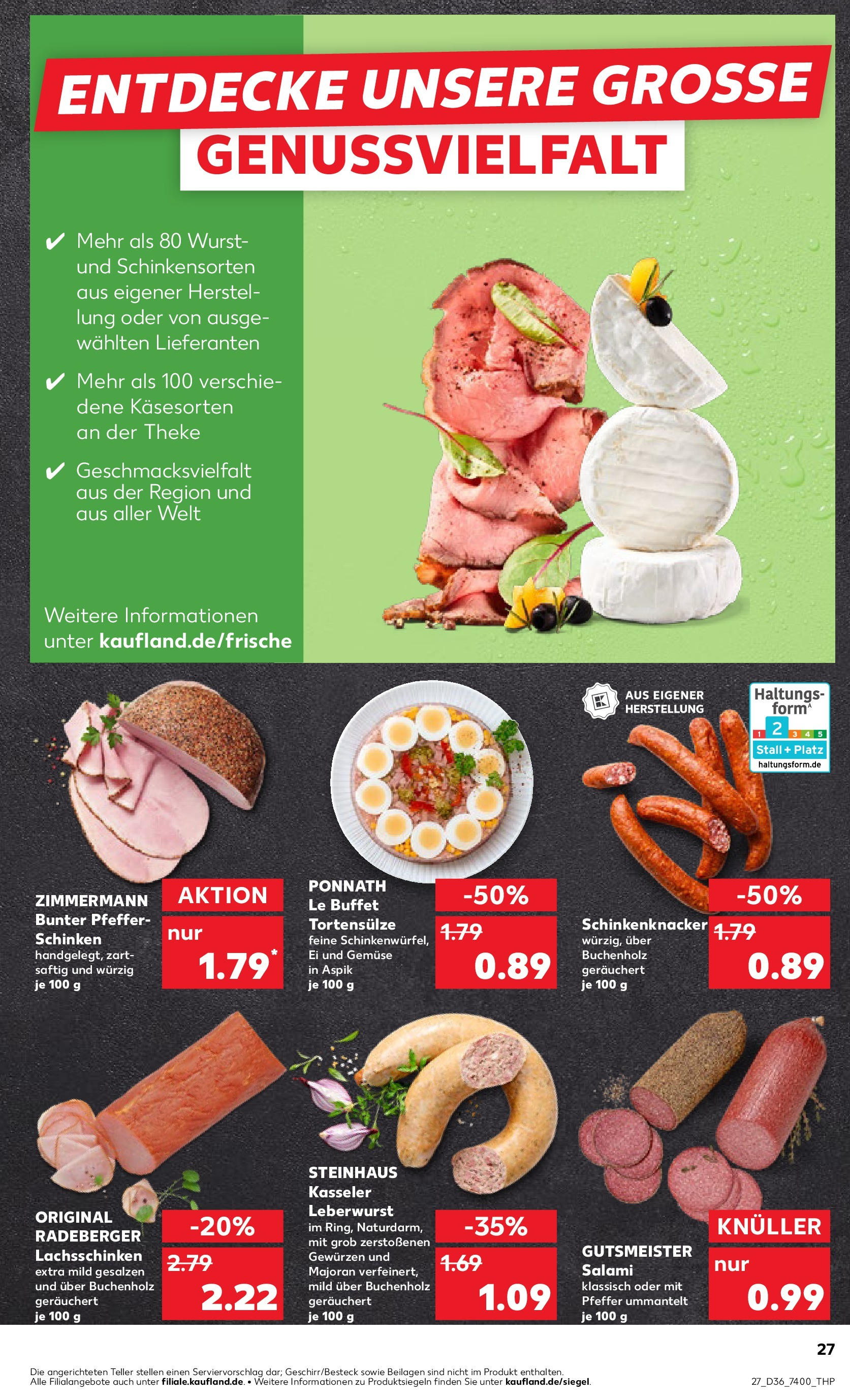 Prospekt Kaufland ab 04.09.2025 » Angebote und Werbung Online | Seite: 27 | Produkte: Gemüse, Pfeffer, Salami, Schinken Prospekt Kaufland ab 04.09.2025 » Angebote Online zum Blättern | Seite: 27 | Produkte: Gemüse, Pfeffer, Salami, Schinken